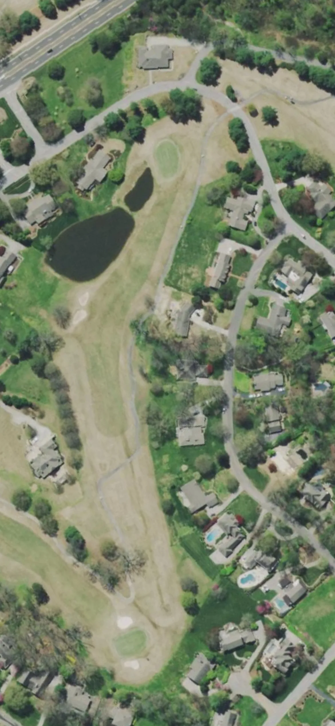 Fox Den Country Club hole 4 aerial preview, par 4, 436 yards