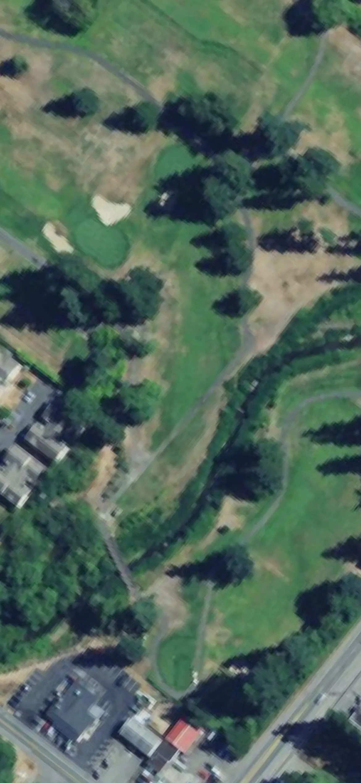 Kitsap Golf & Country Club hole 13 aerial preview, par 4, 269 yards