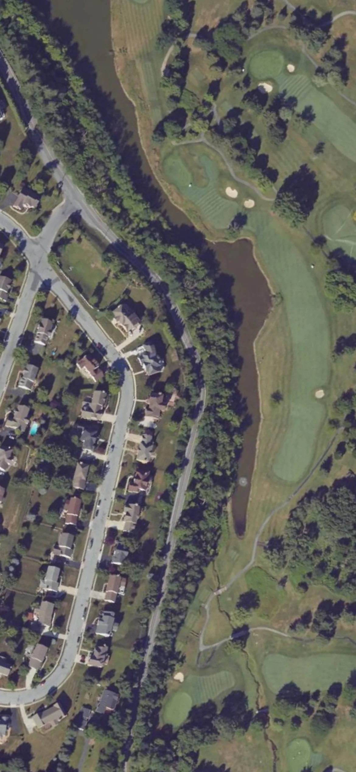 Colonial Golf & Tennis Club hole 14 aerial preview, par 5, 528 yards