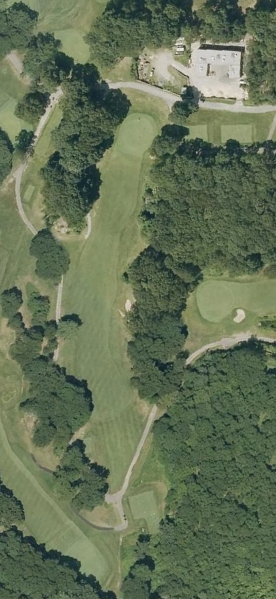 George Wright Municipal Golf Course hole 11 aerial preview, par 4, 350 yards