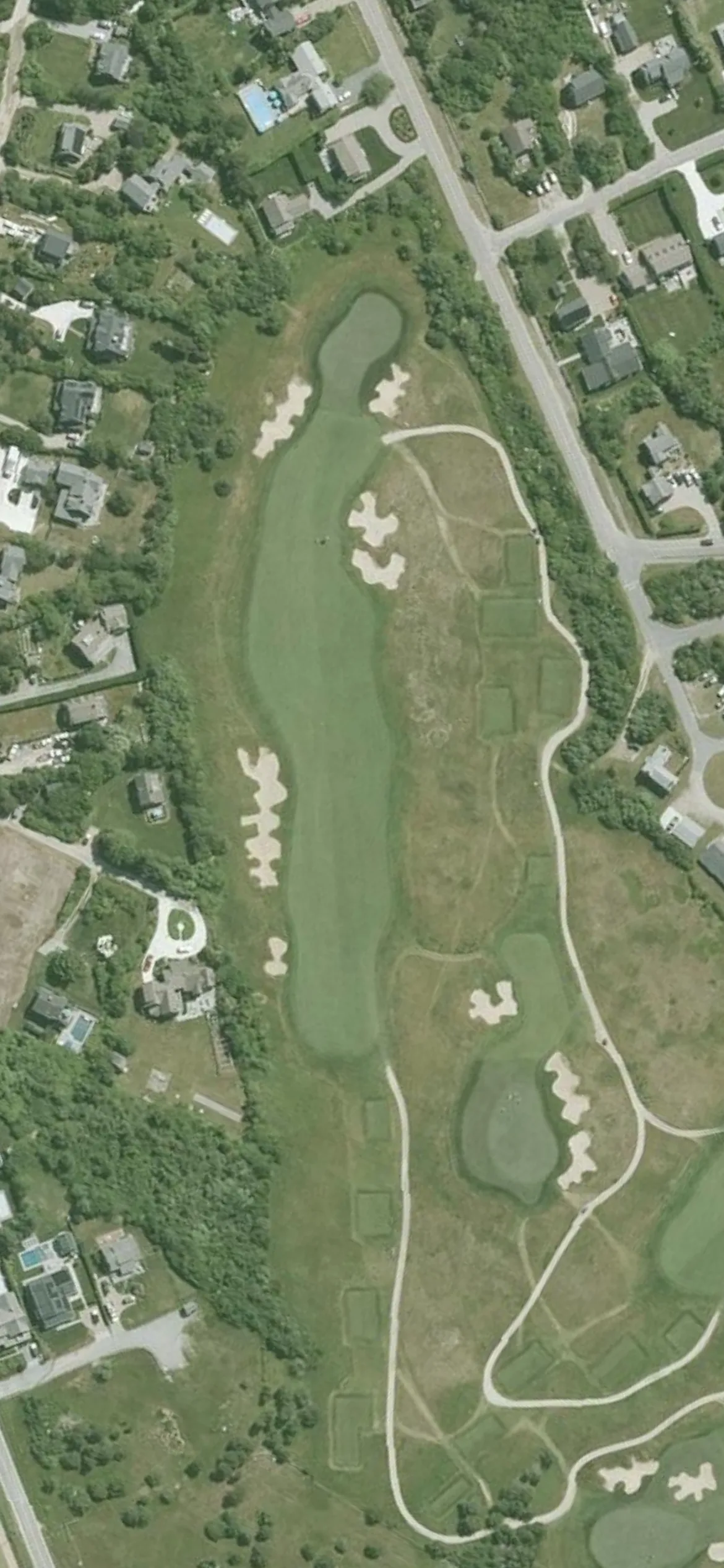Miacomet Golf Club hole 7 aerial preview, par 4, 437 yards