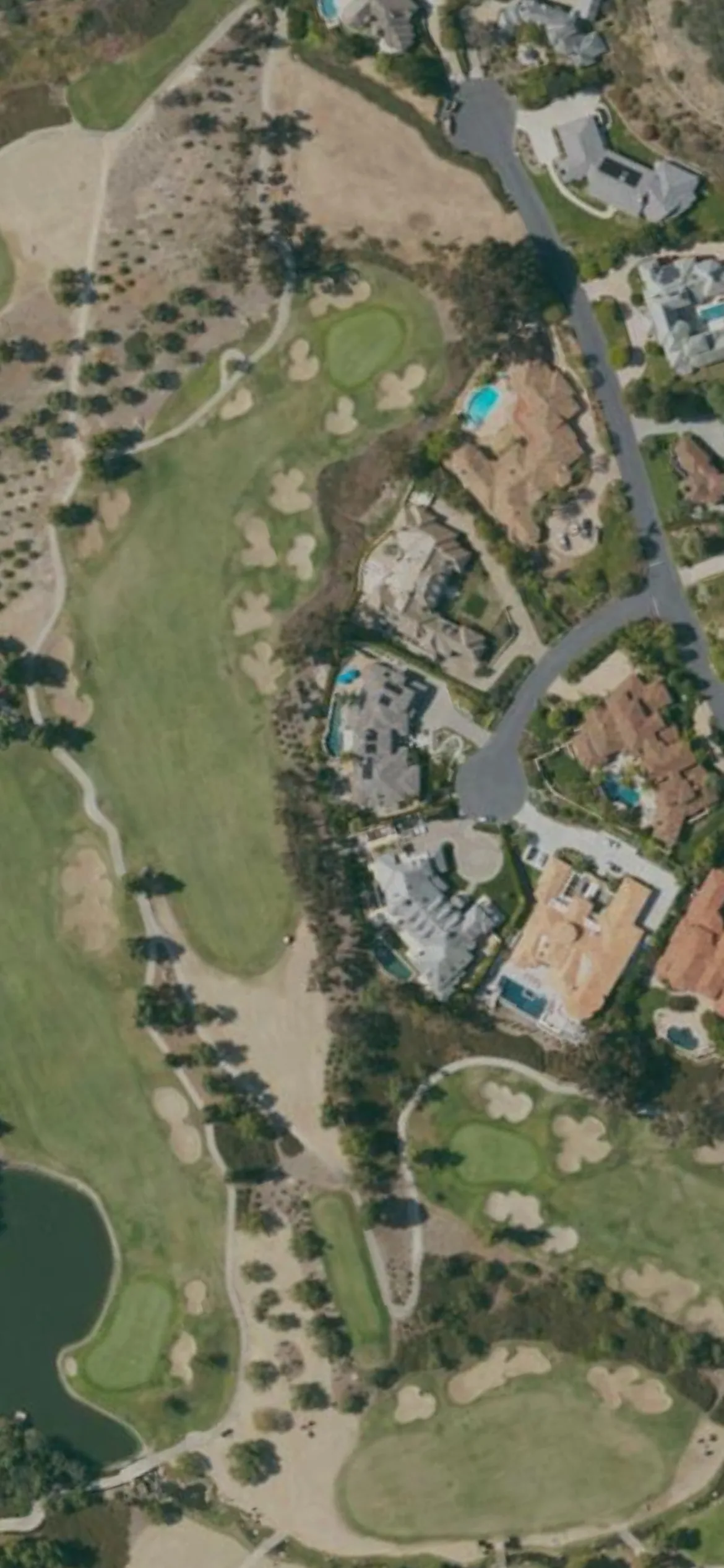 Del Mar Country Club hole 16 aerial preview, par 4, 381 yards