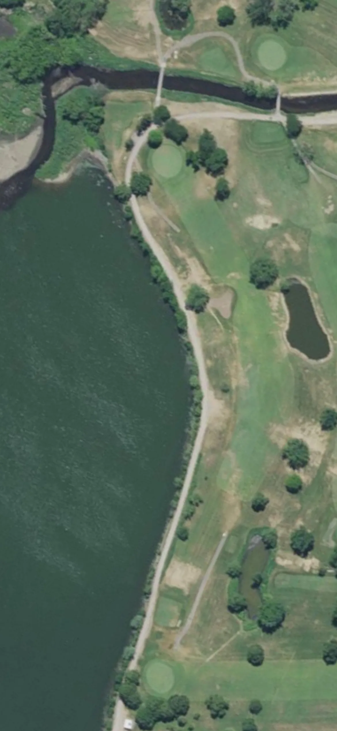 Hiawatha Golf Club hole 11 aerial preview, par 4, 388 yards