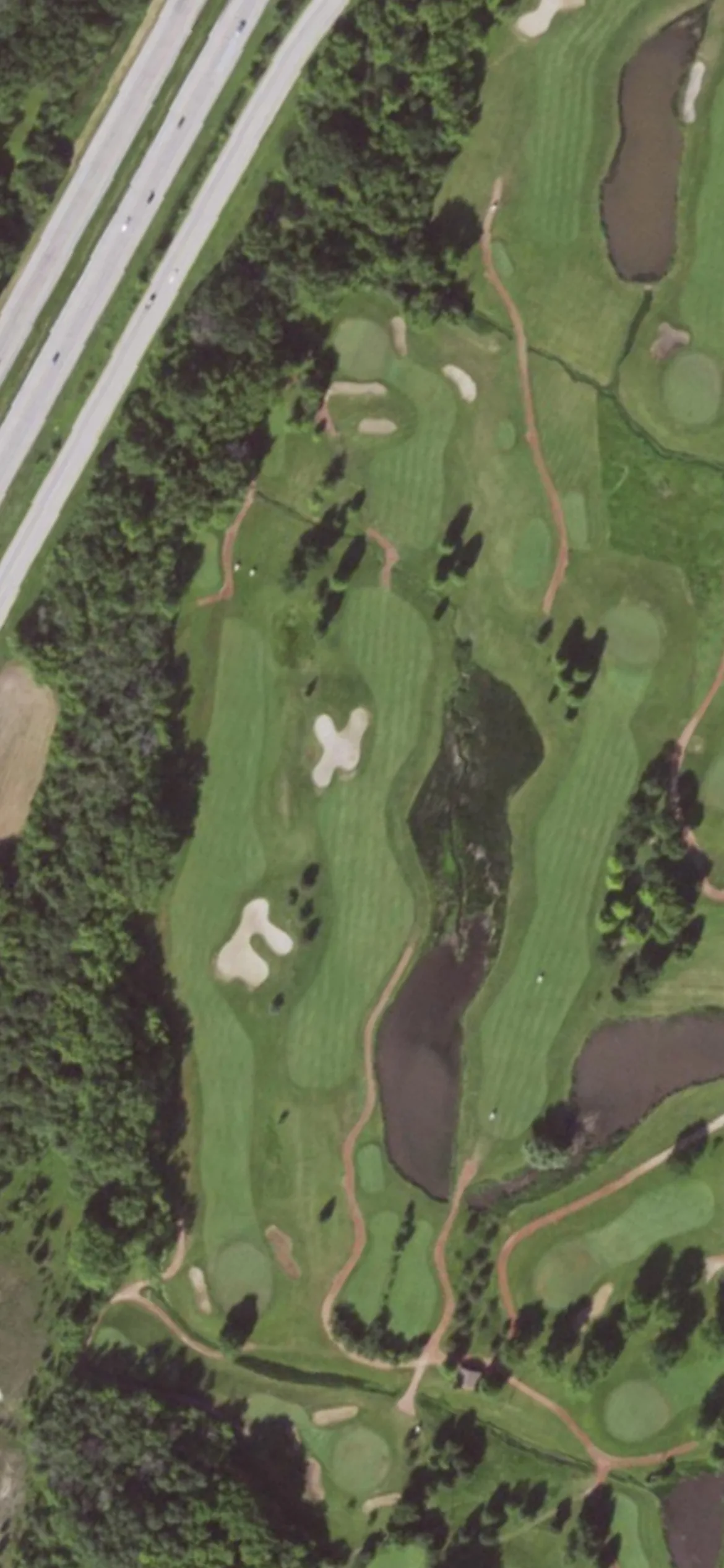 Western Lakes hole 2 aerial preview, par 5, 486 yards