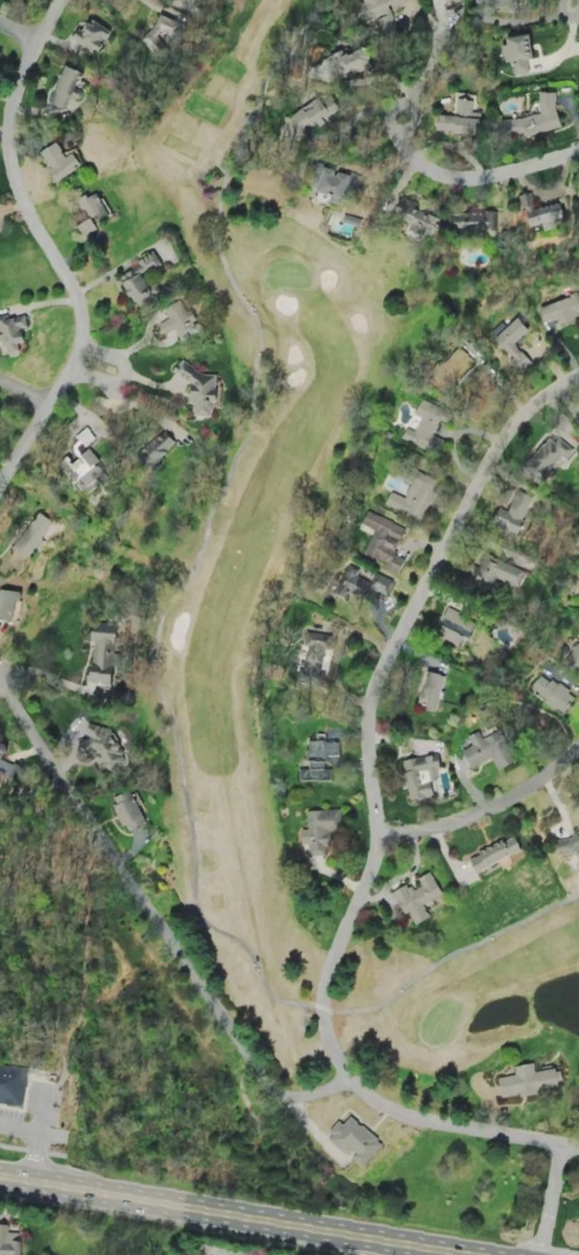 Fox Den Country Club hole 5 aerial preview, par 5, 533 yards