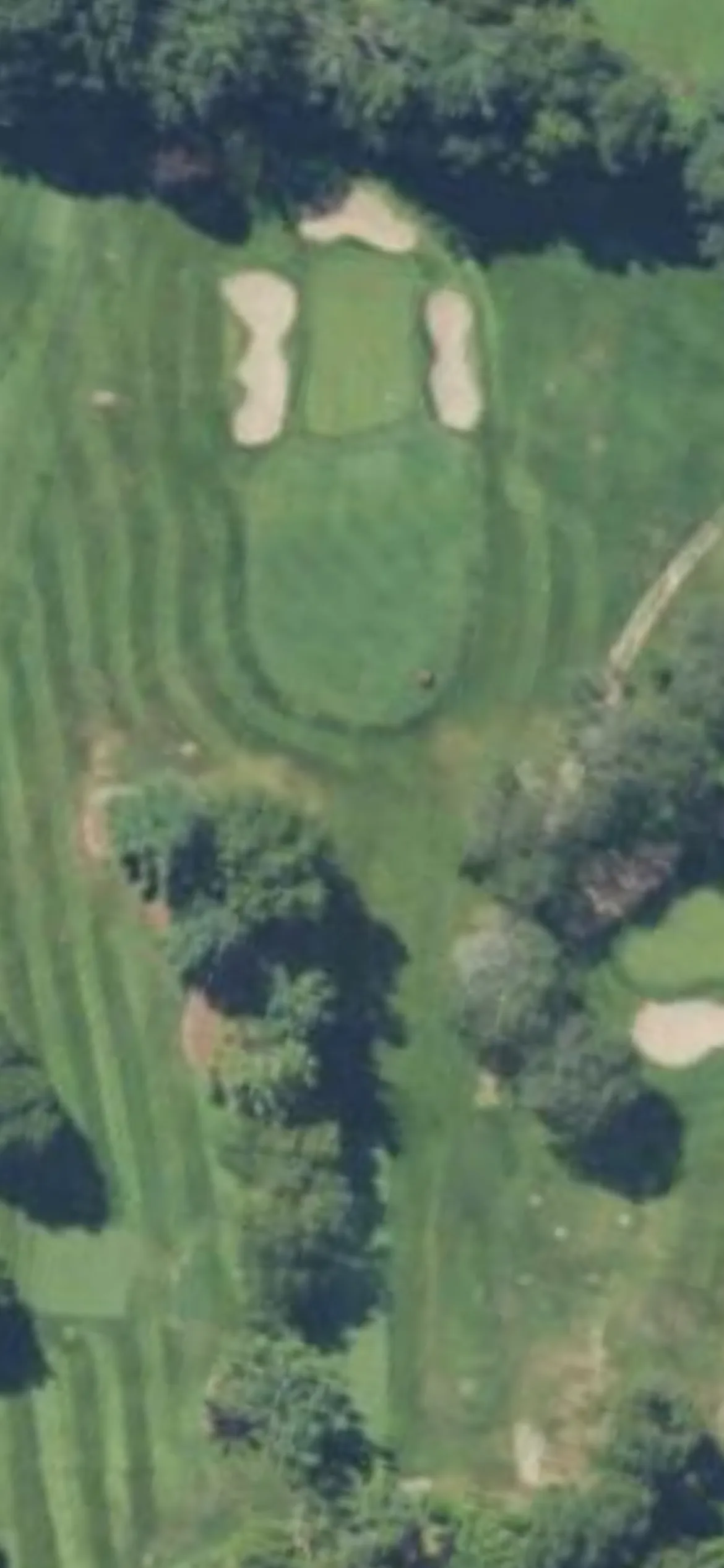 Kent Country Club hole 3 aerial preview, par 3, 165 yards