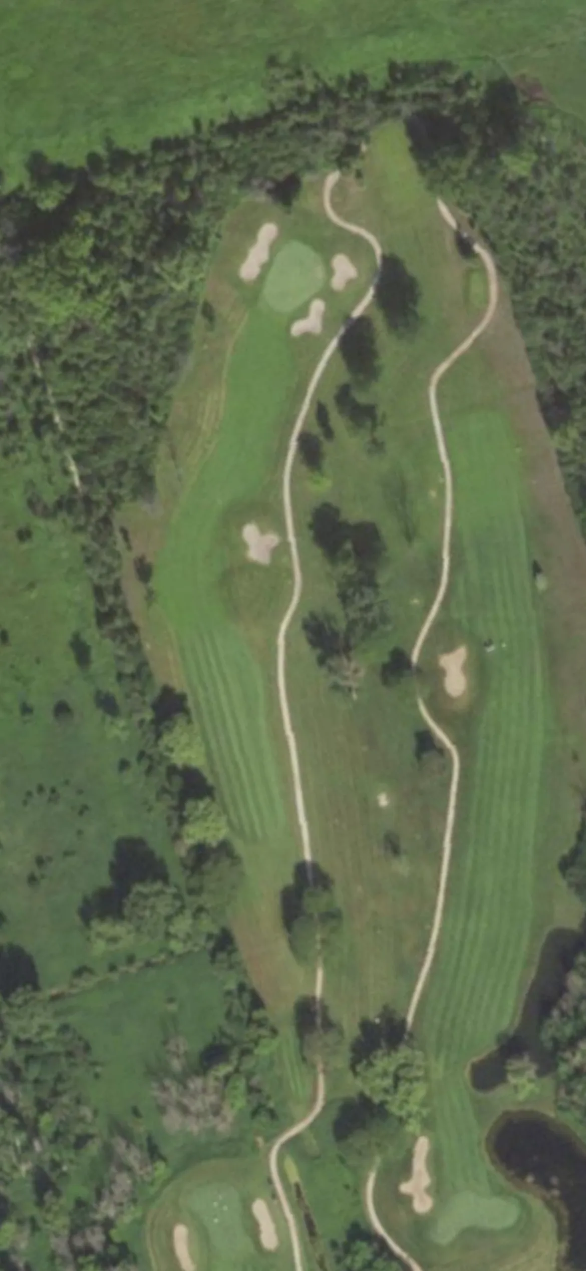 Hartford Golf Club hole 2 aerial preview, par 4, 381 yards