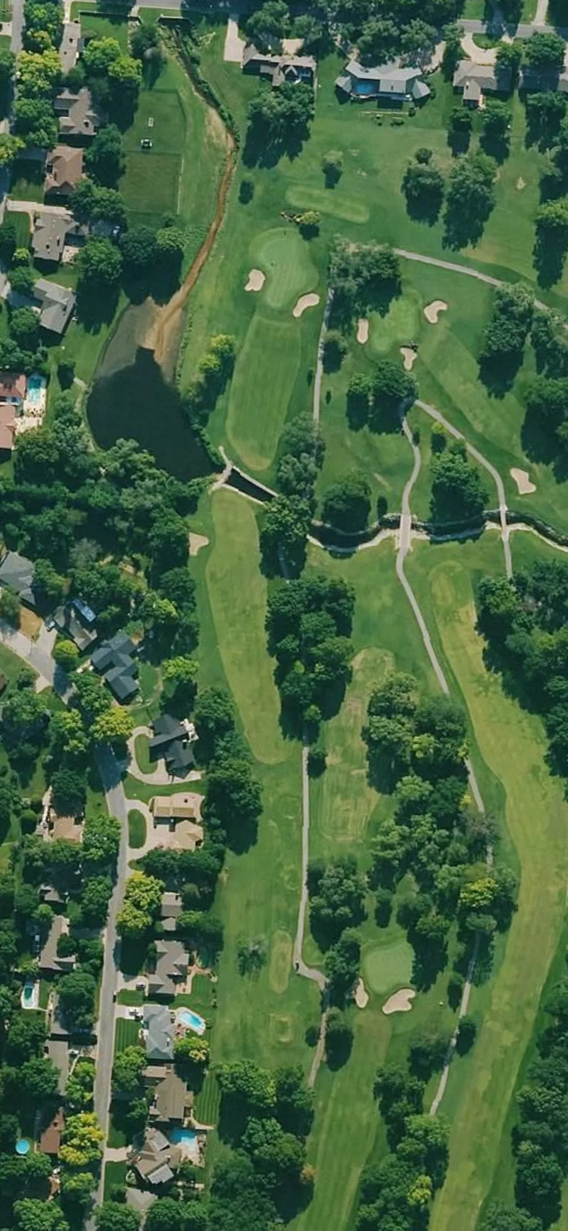 Rolling Hills Country Club hole 15 aerial preview, par 4, 413 yards