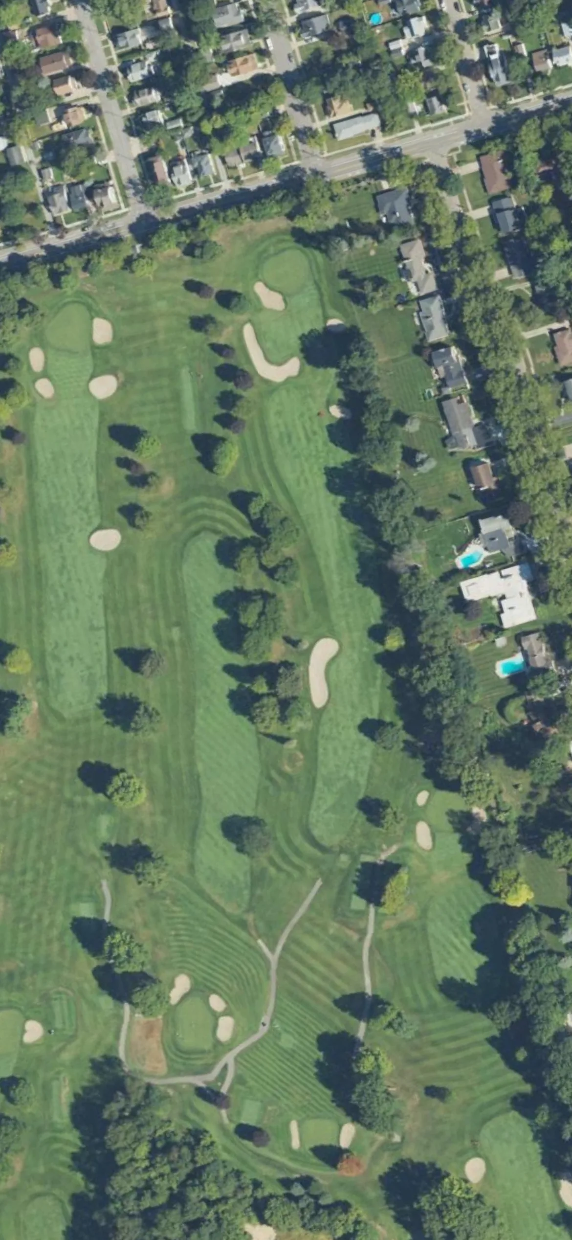 Kent Country Club hole 6 aerial preview, par 5, 518 yards