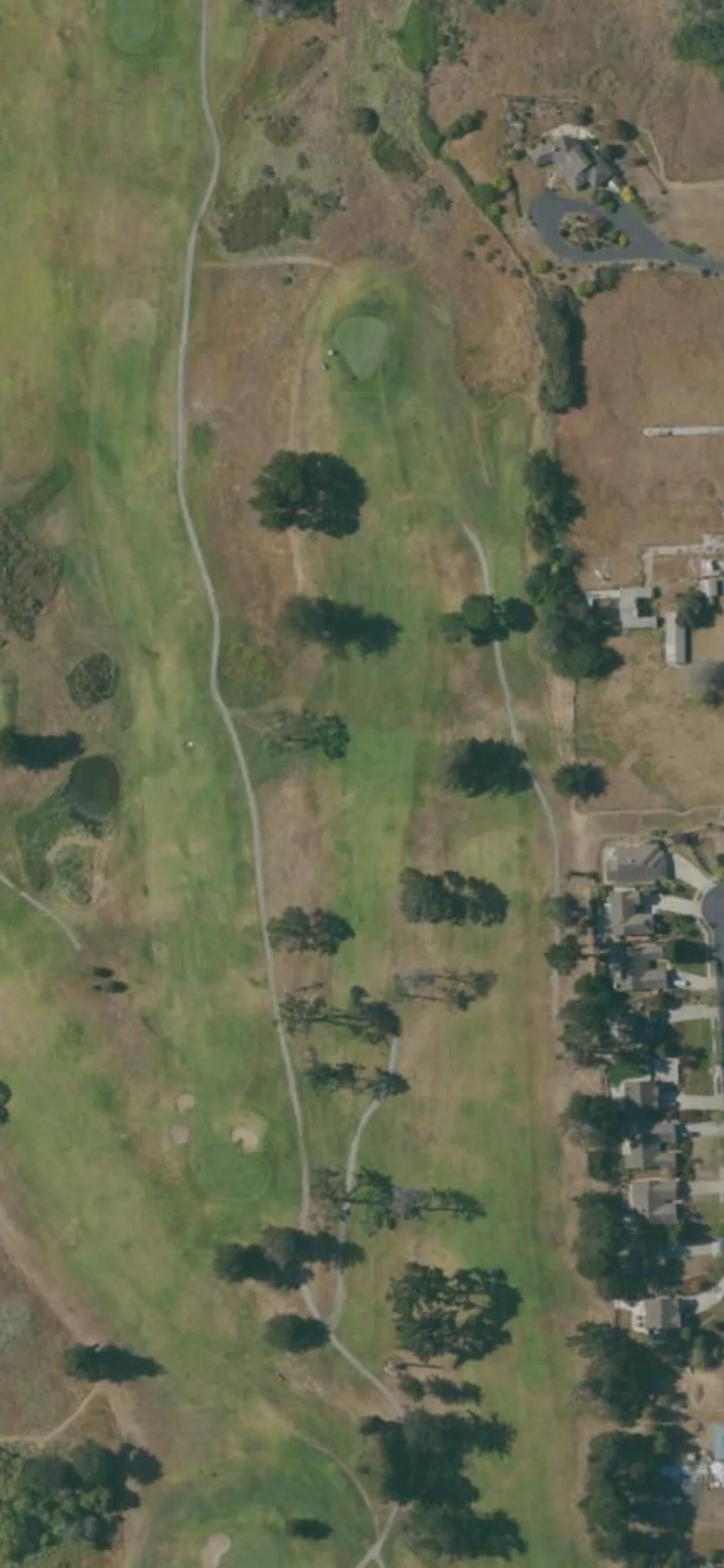 Pajaro Valley GC hole 16 aerial preview, par 4, 397 yards