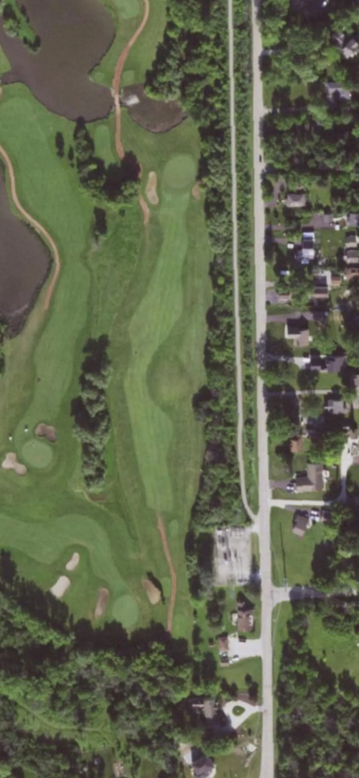 Western Lakes hole 16 aerial preview, par 4, 436 yards