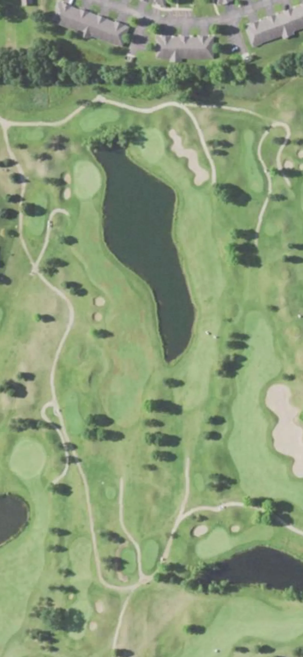 Par 4 Resort - Foxfire Golf Club hole 12 aerial preview, par 4, 377 yards
