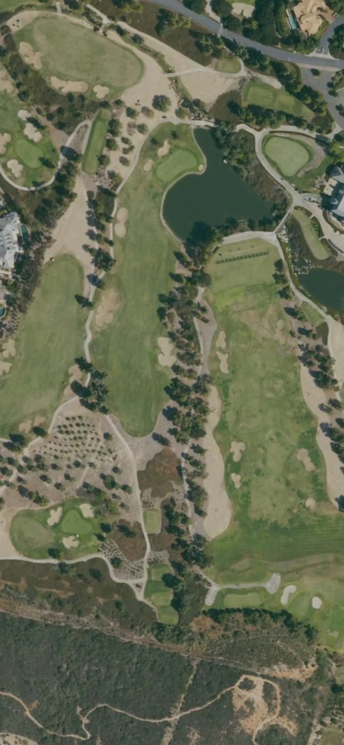 Del Mar Country Club hole 18 aerial preview, par 4, 432 yards