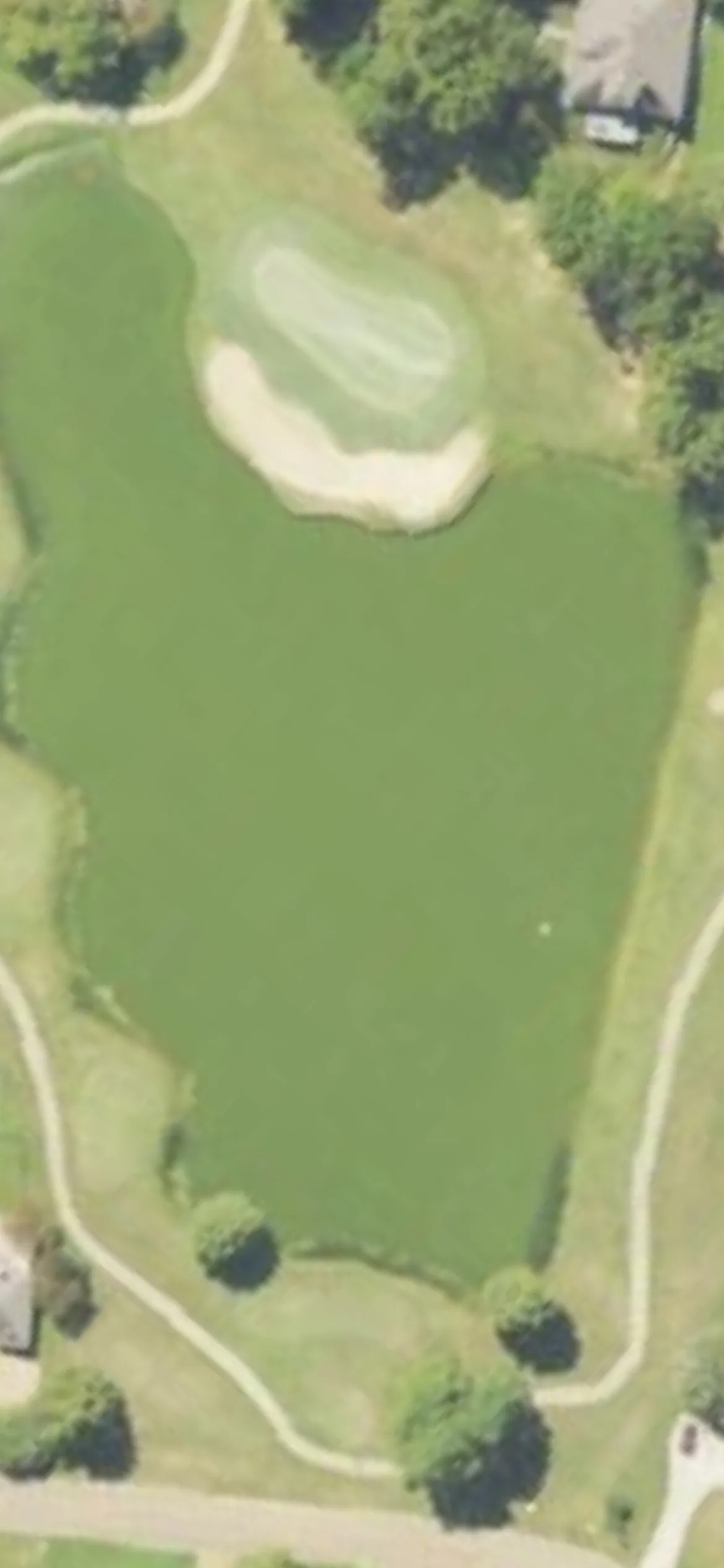 Randy Watkins - Whisper Lake hole 9 aerial preview, par 3, 168 yards