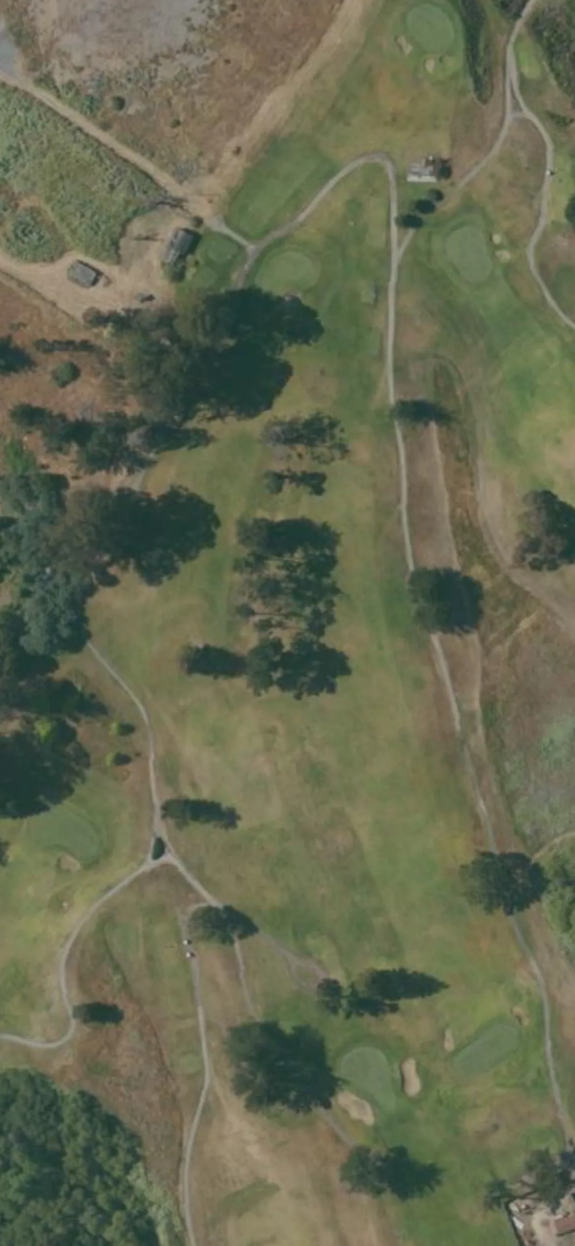 Pajaro Valley GC hole 6 aerial preview, par 4, 379 yards