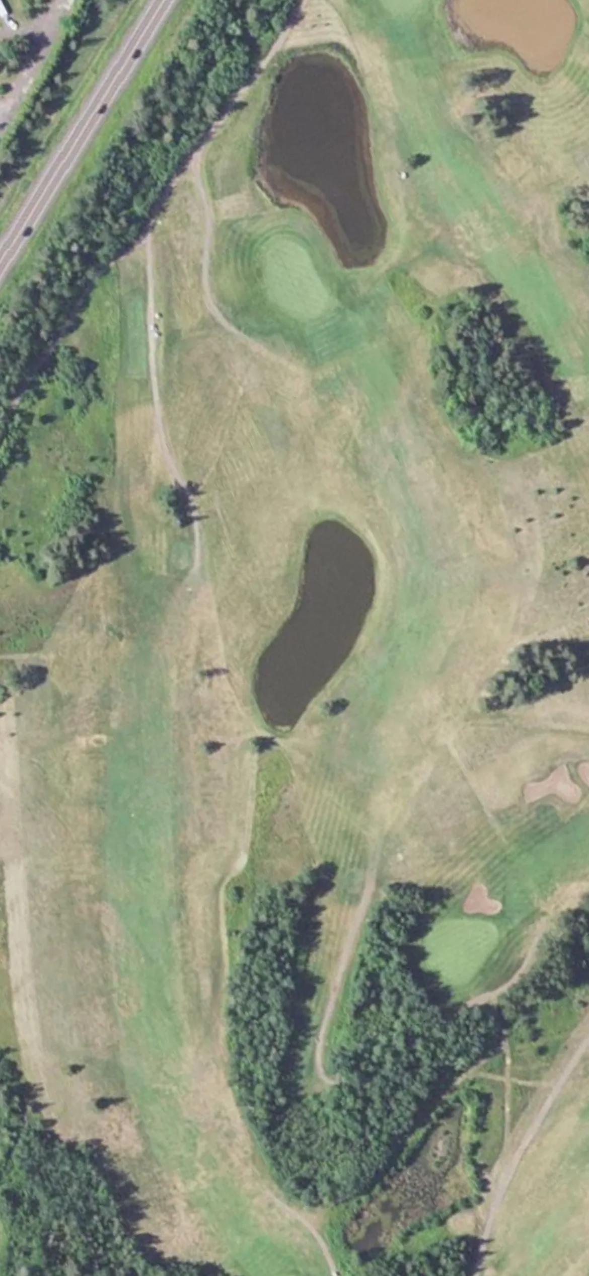 Two Harbors - Lakeview National Golf Course hole 18 aerial preview, par 4, 408 yards