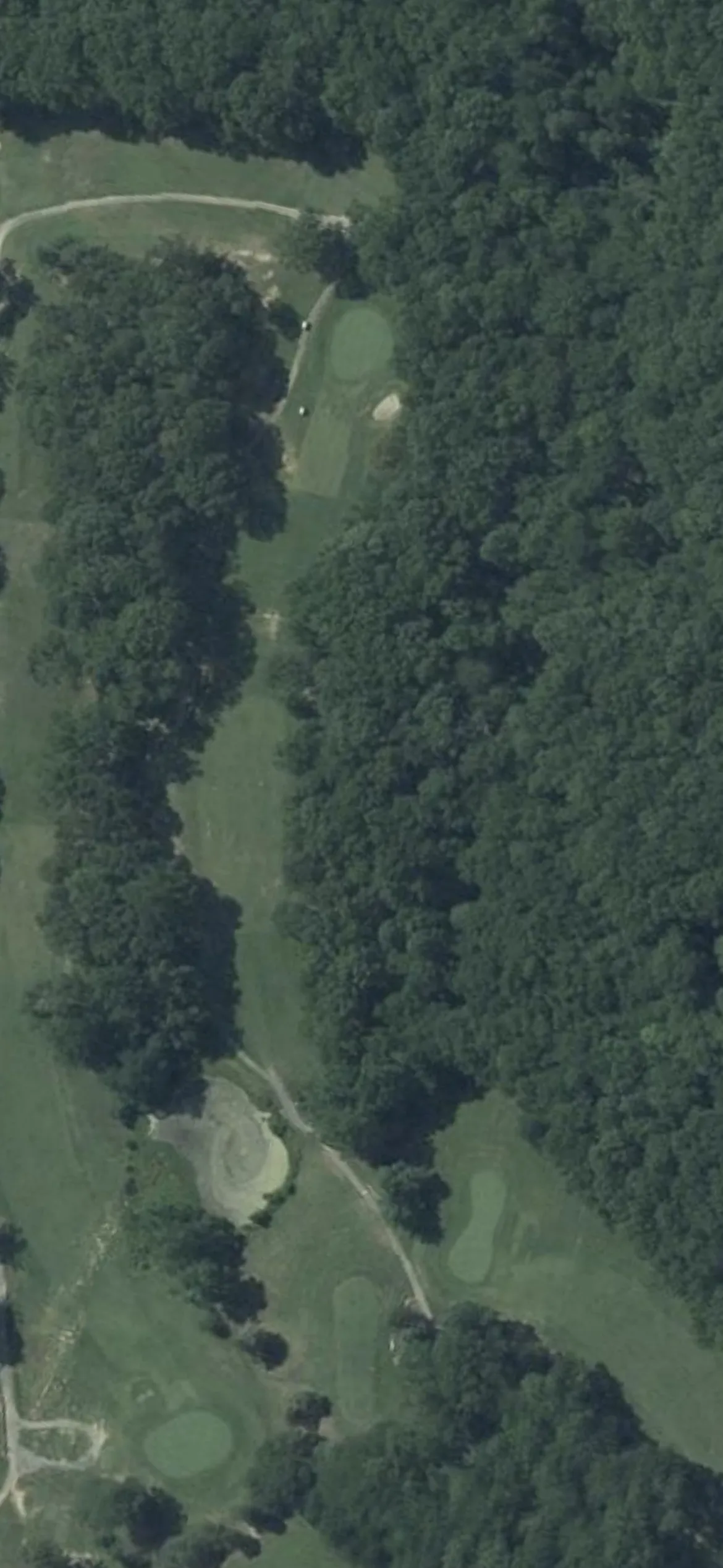 White Plains Golf Course hole 12 aerial preview, par 4, 360 yards