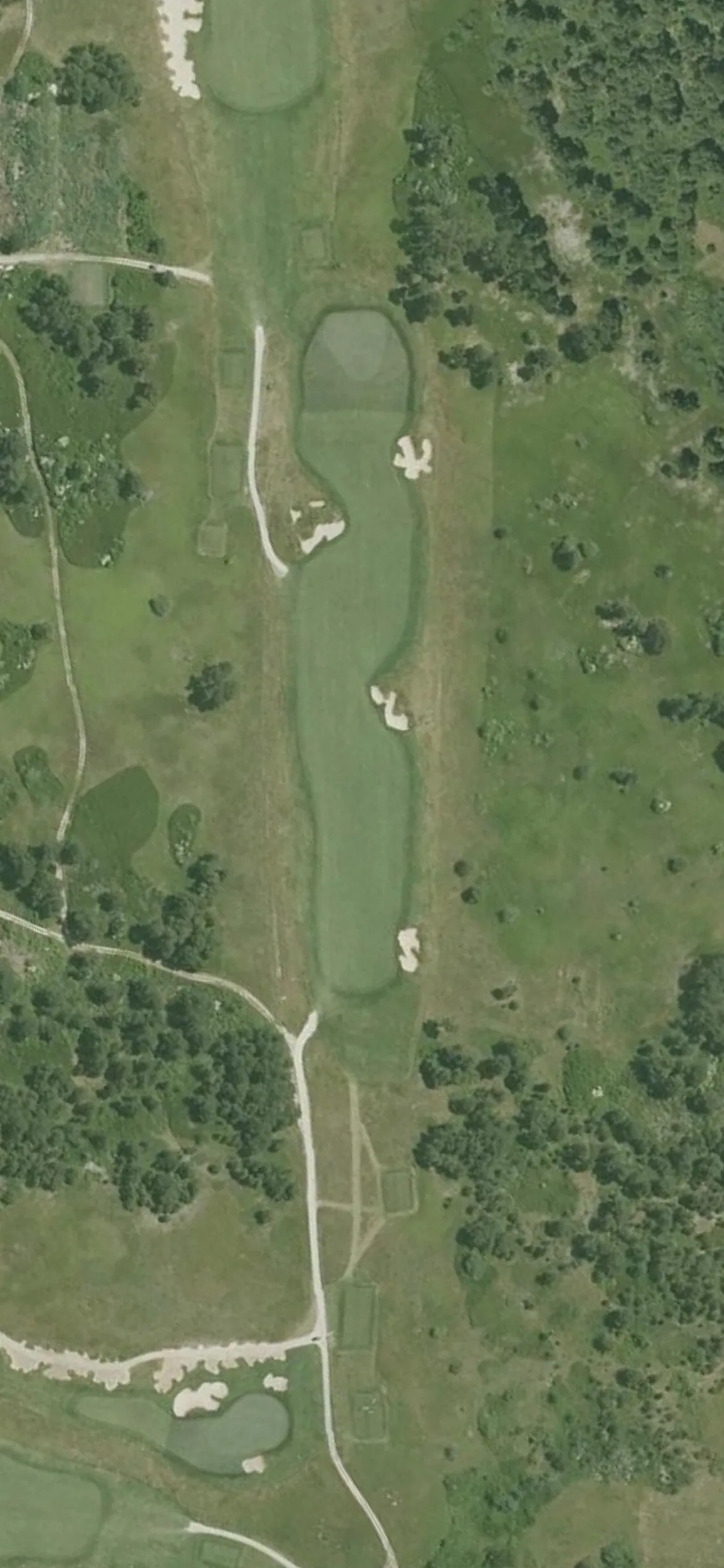 Miacomet Golf Club hole 13 aerial preview, par 4, 425 yards