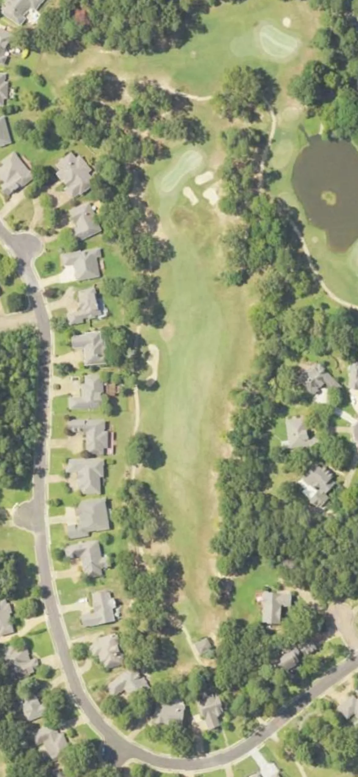 Randy Watkins - Whisper Lake hole 10 aerial preview, par 4, 336 yards