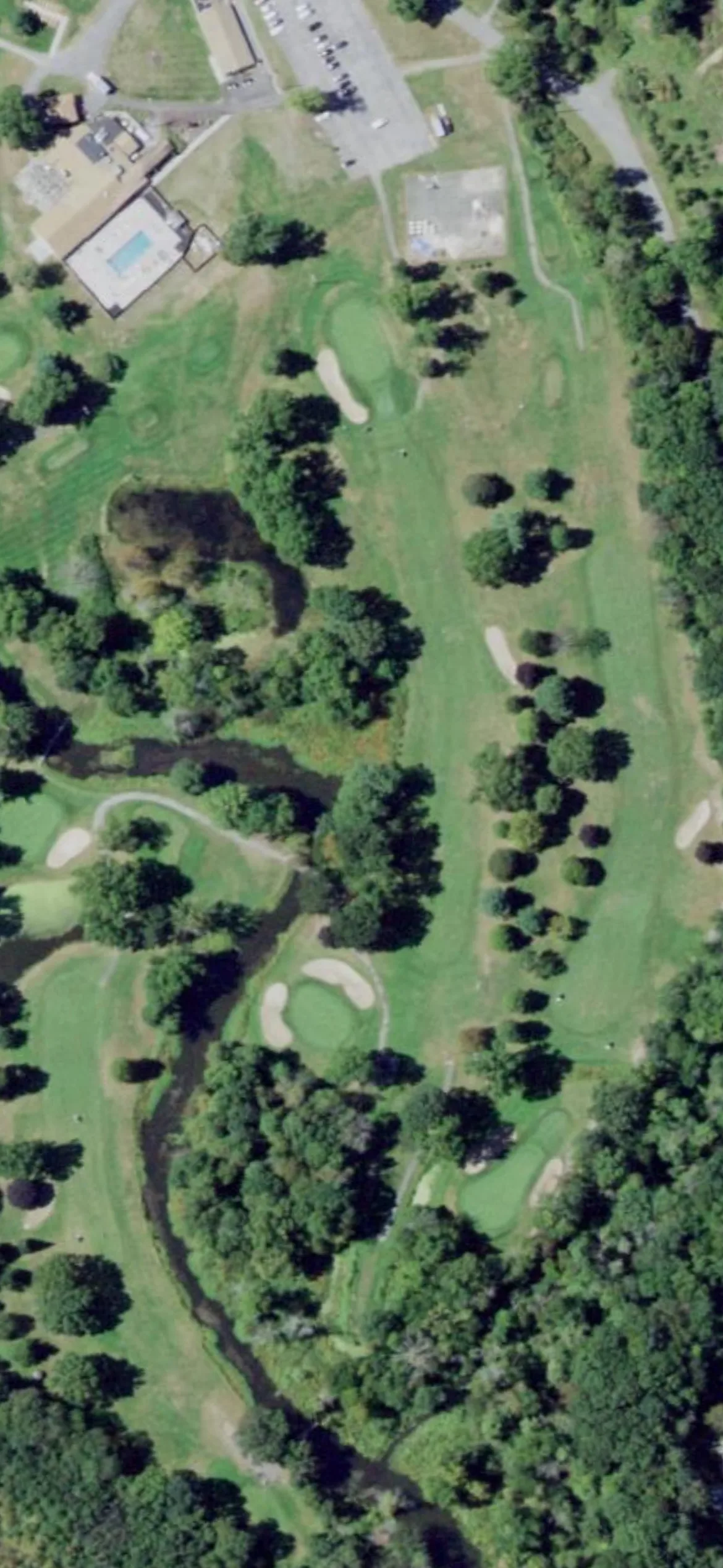 Otterkill Country Club hole 18 aerial preview, par 4, 412 yards
