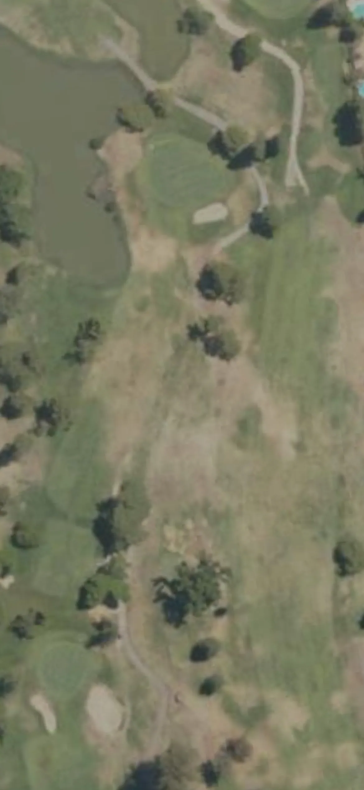 Rancho Del Rey GC hole 17 aerial preview, par 3, 187 yards