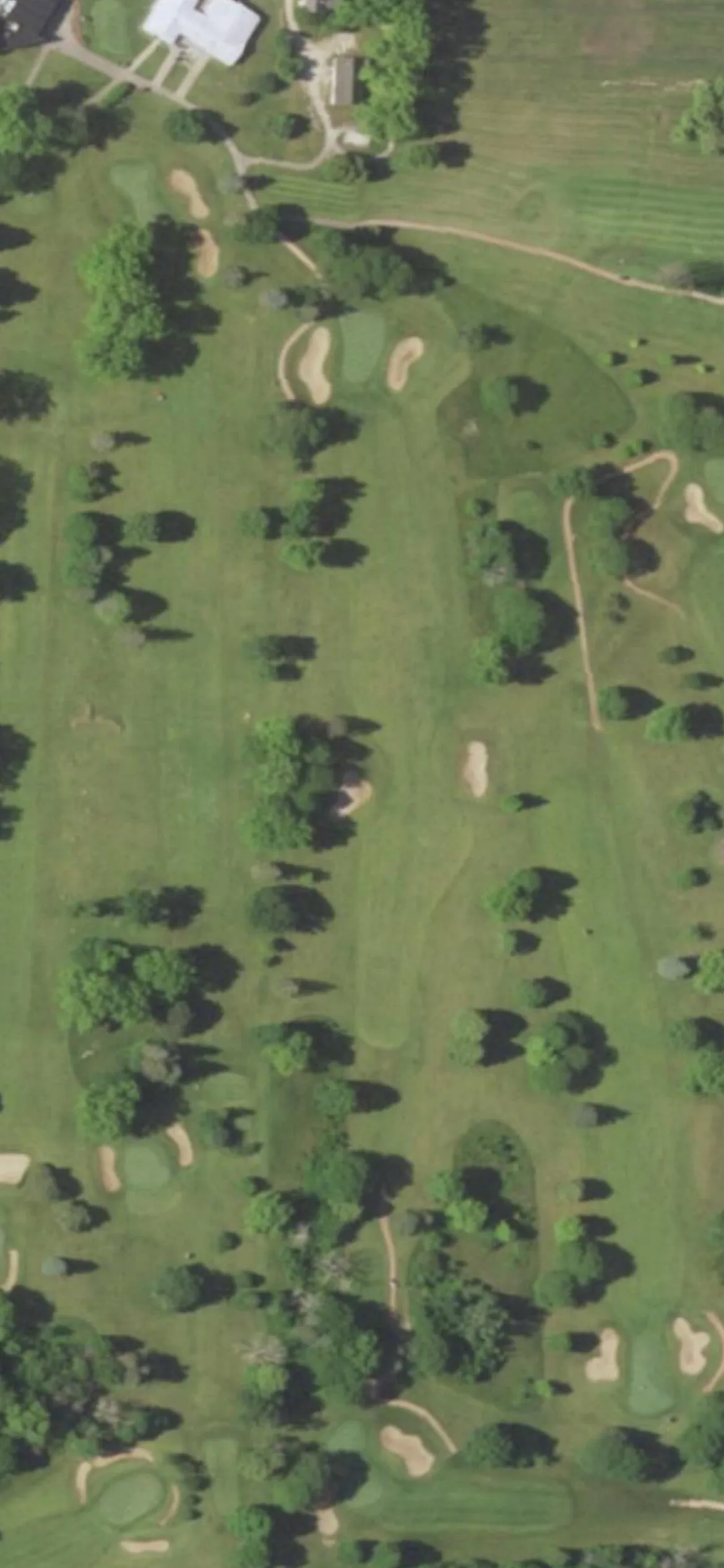 Hartford Golf Club hole 9 aerial preview, par 4, 434 yards