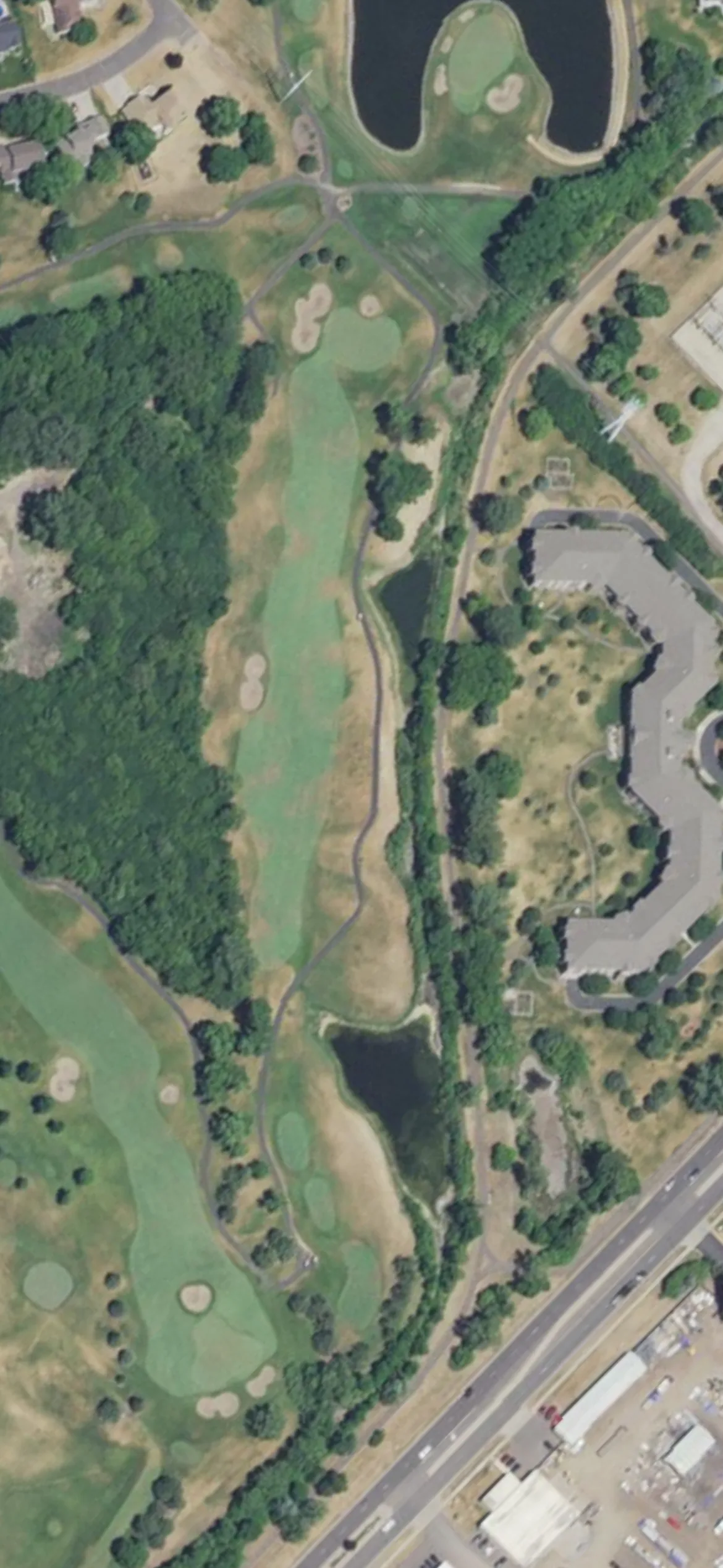 Edinburgh USA hole 11 aerial preview, par 4, 435 yards