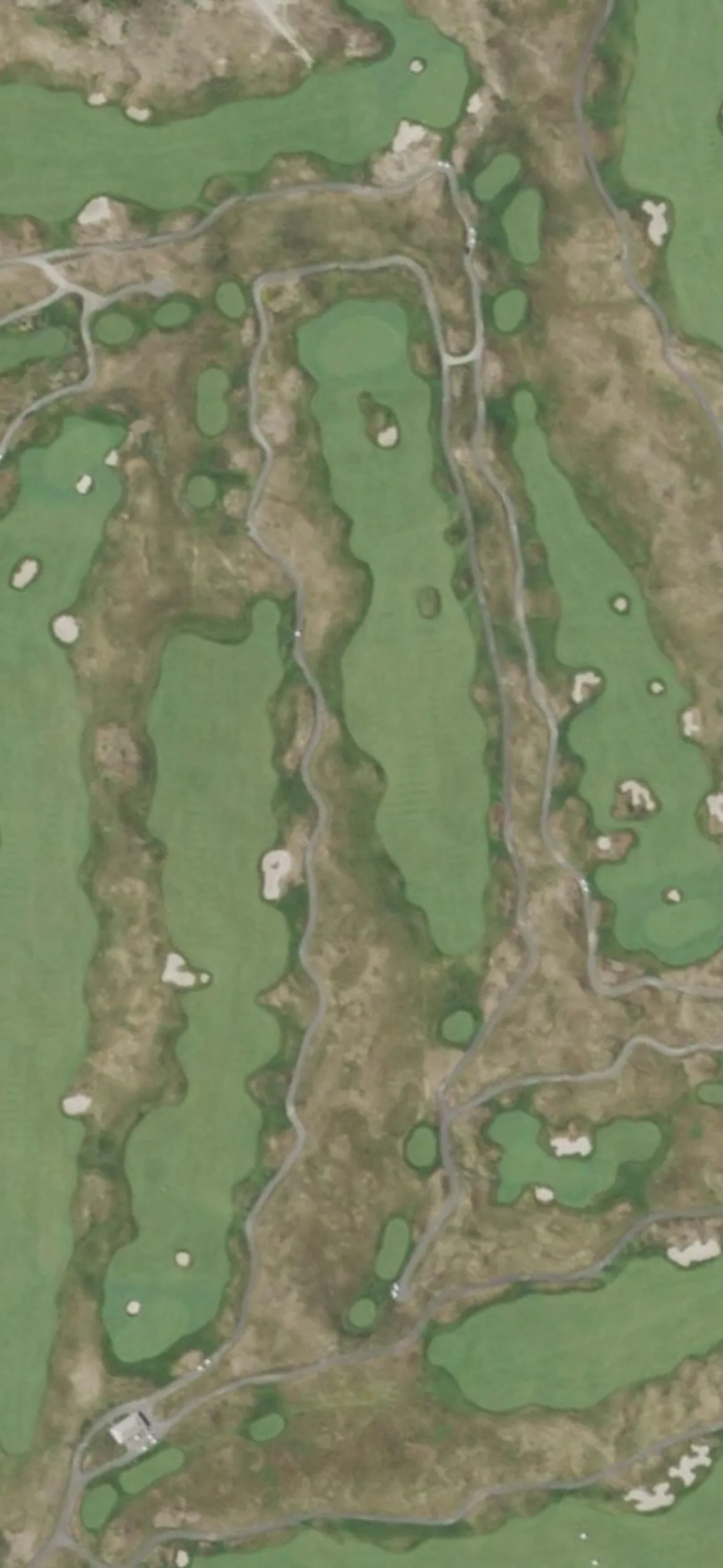 Bally's Golf Links at Ferry Point hole 13 aerial preview, par 4, 441 yards