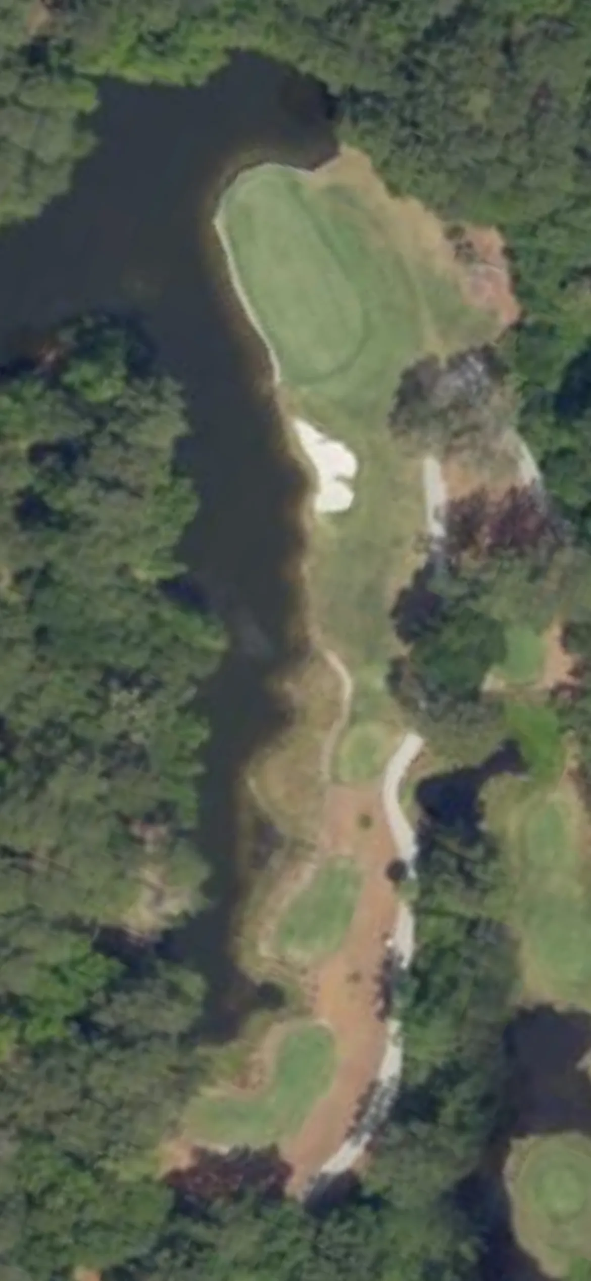 Old Tabby Links hole 6 aerial preview, par 3, 195 yards