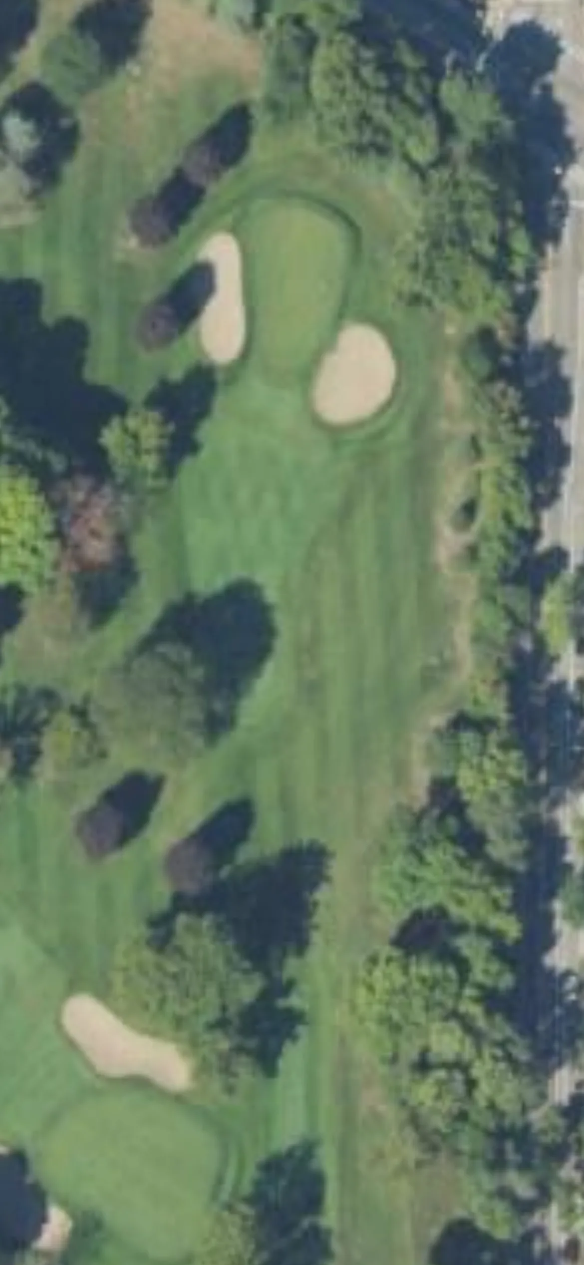 Kent Country Club hole 13 aerial preview, par 3, 183 yards