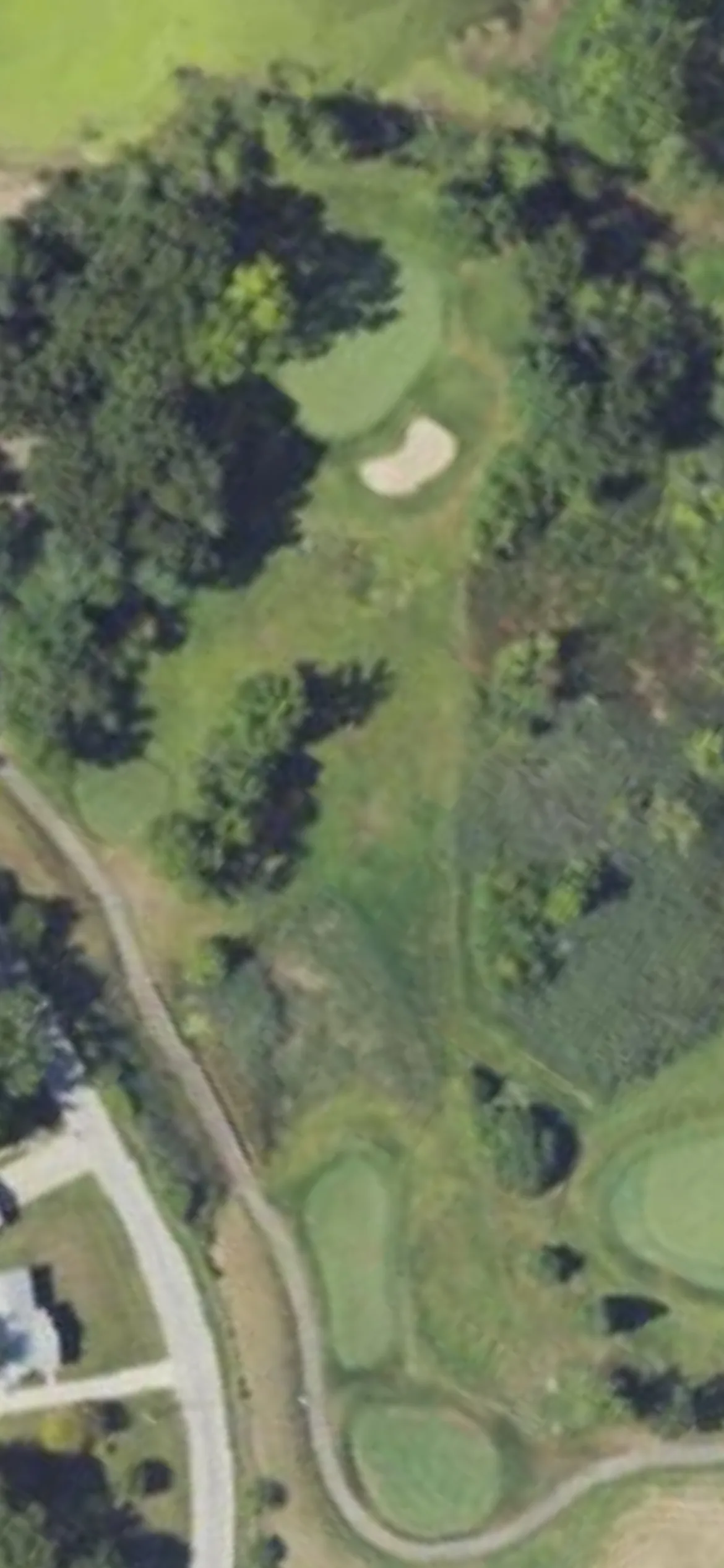 Fieldstone GC hole 14 aerial preview, par 3, 190 yards