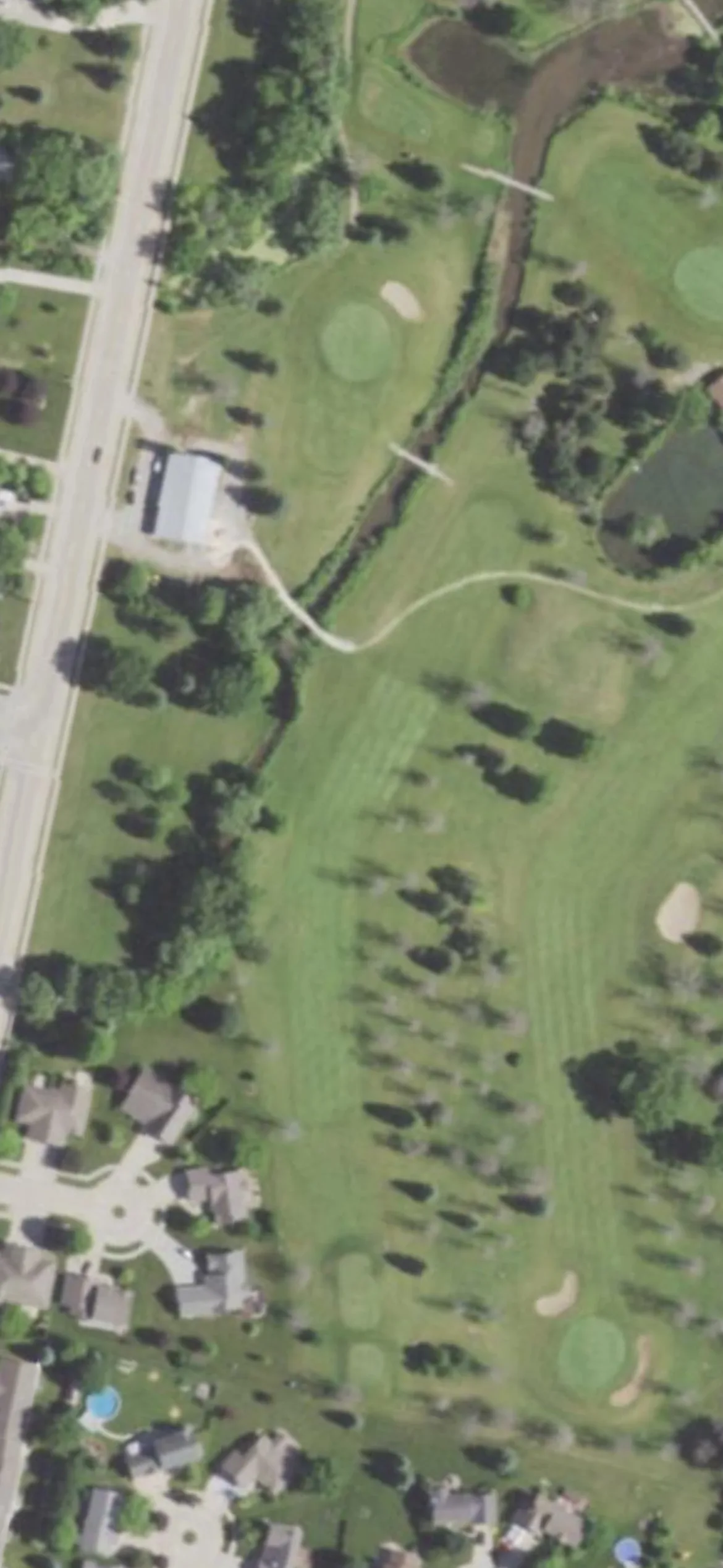 Westhaven Golf Club hole 13 aerial preview, par 4, 365 yards