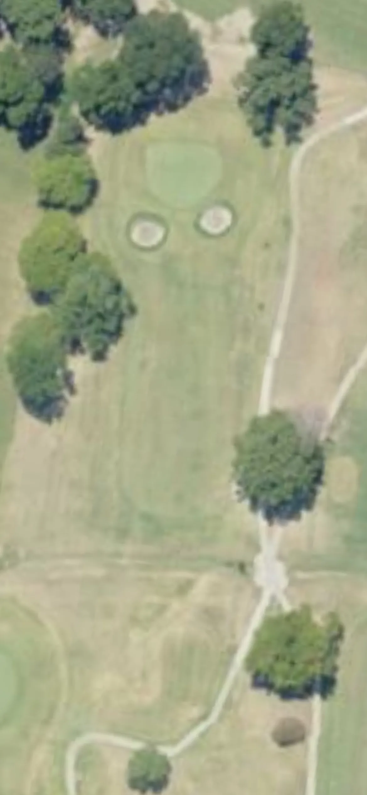 Greenville Country Club hole 6 aerial preview, par 3, 160 yards