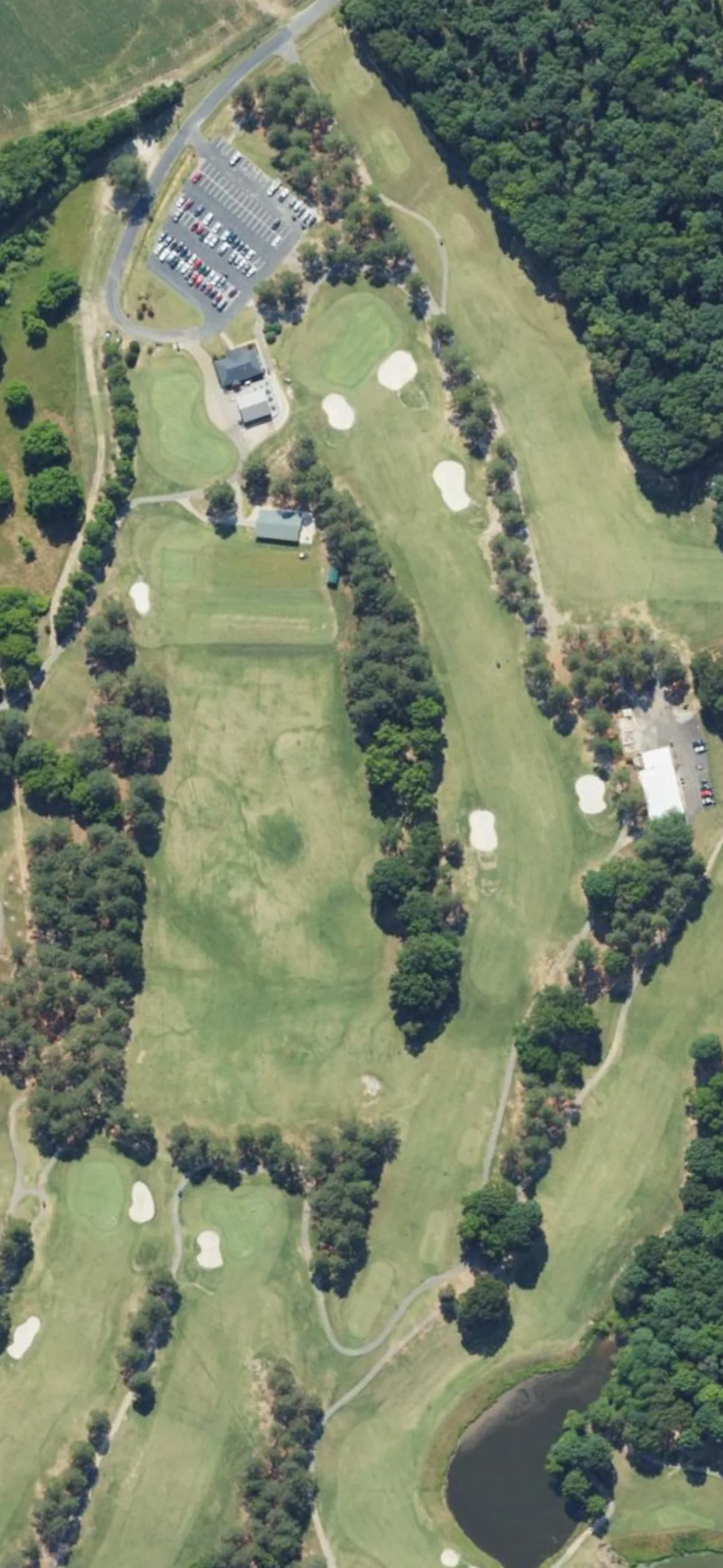 Eagle Chase GC hole 18 aerial preview, par 5, 515 yards