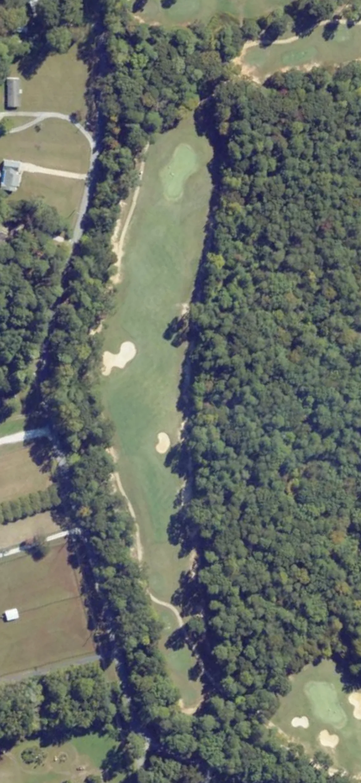 Kiskiack Golf Club hole 3 aerial preview, par 4, 426 yards