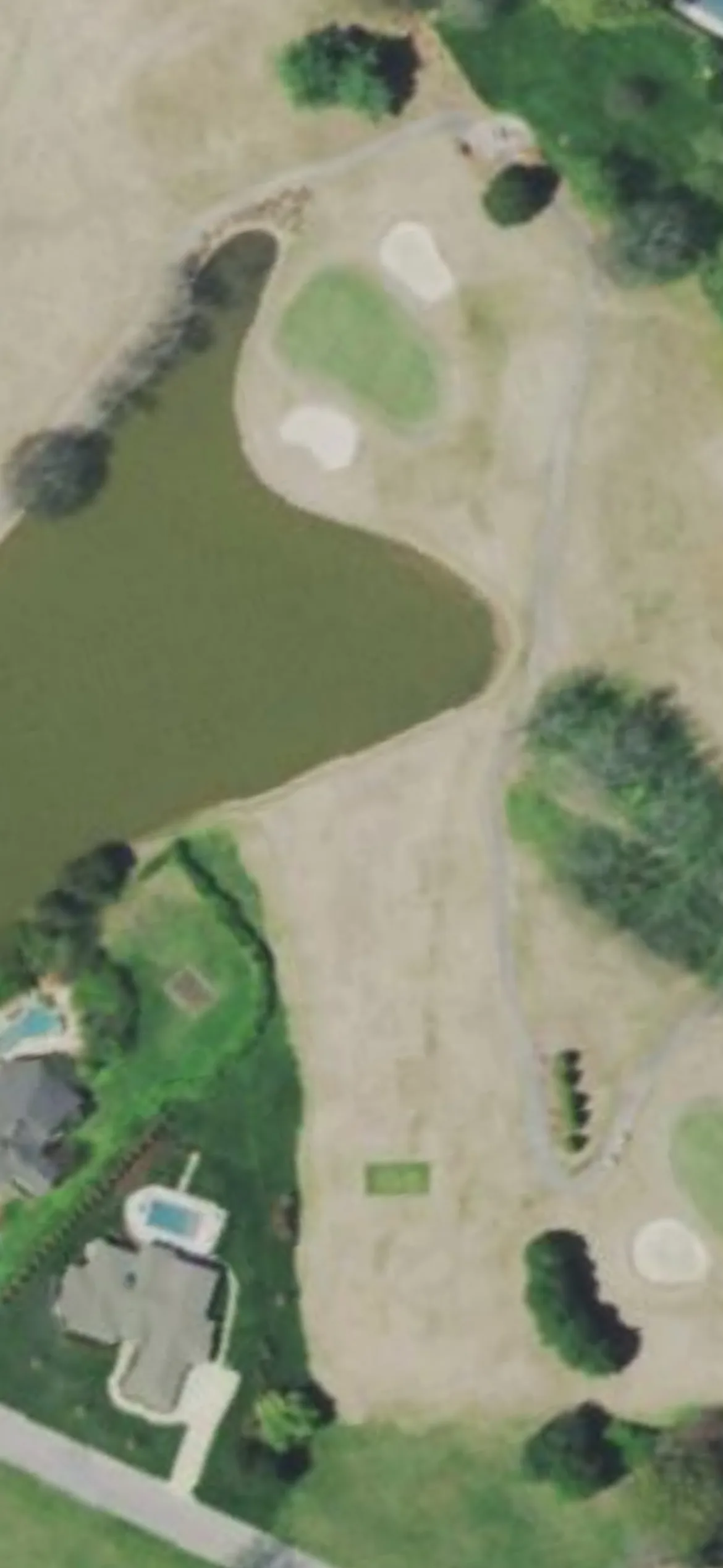 Fox Den Country Club hole 2 aerial preview, par 3, 193 yards