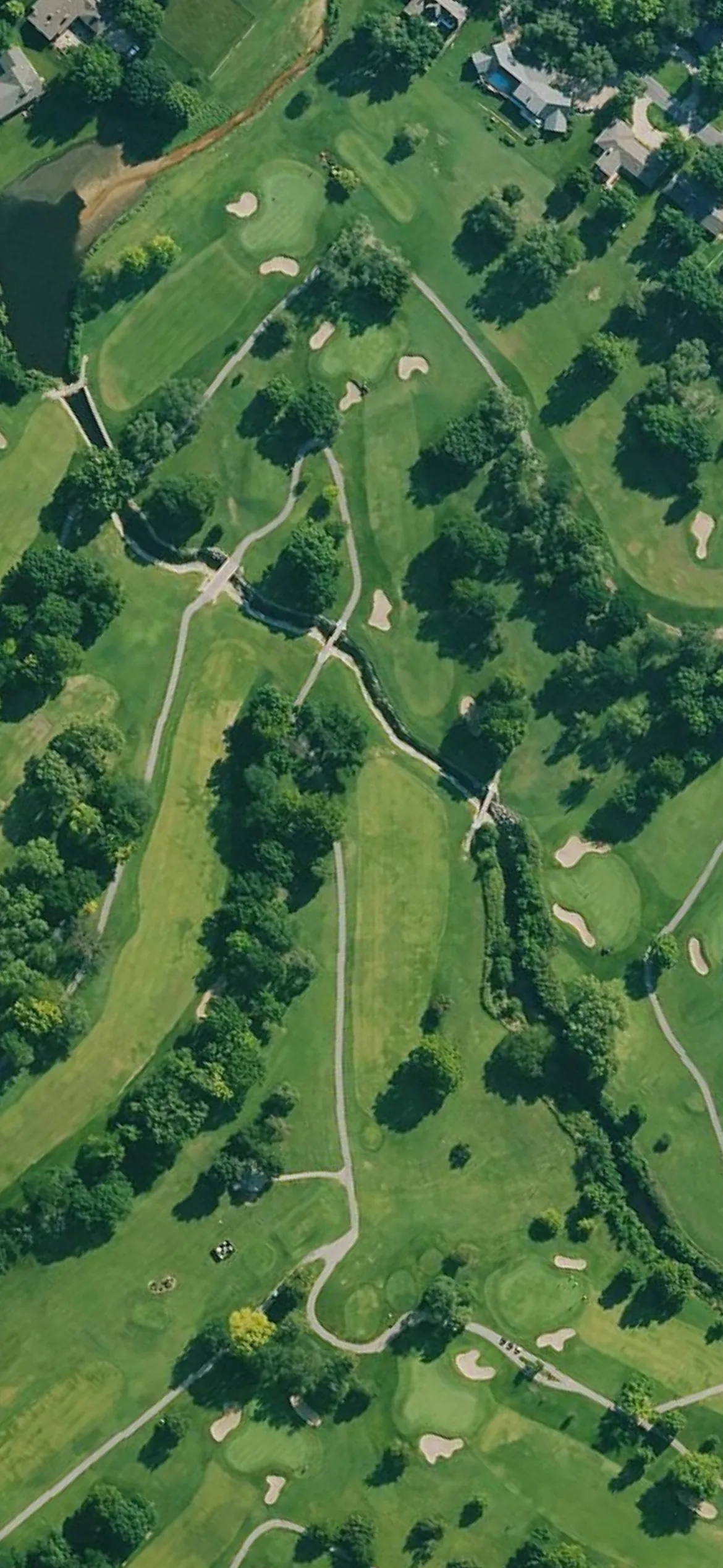 Rolling Hills Country Club hole 11 aerial preview, par 4, 414 yards