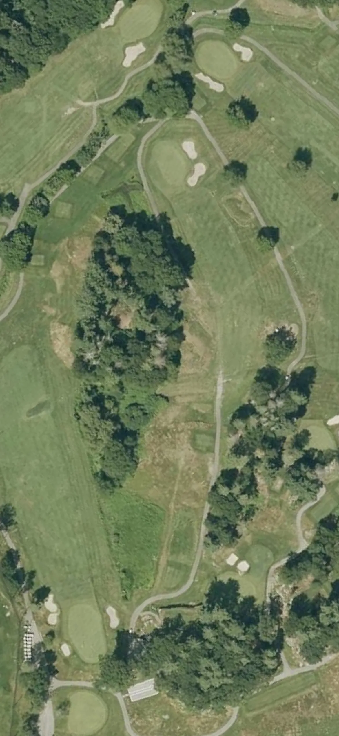 Brookline Golf Course hole 10 aerial preview, par 4, 338 yards