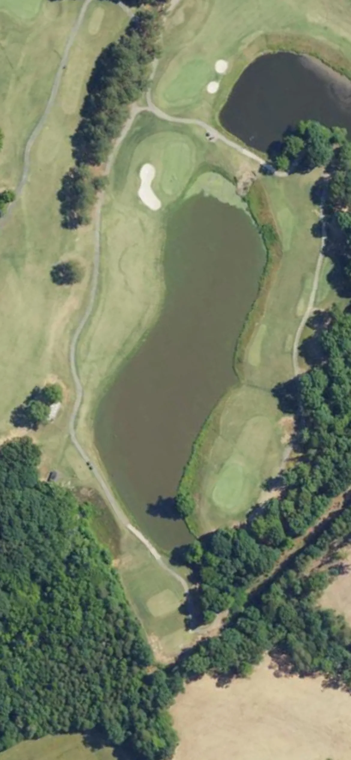 Eagle Chase GC hole 13 aerial preview, par 4, 332 yards