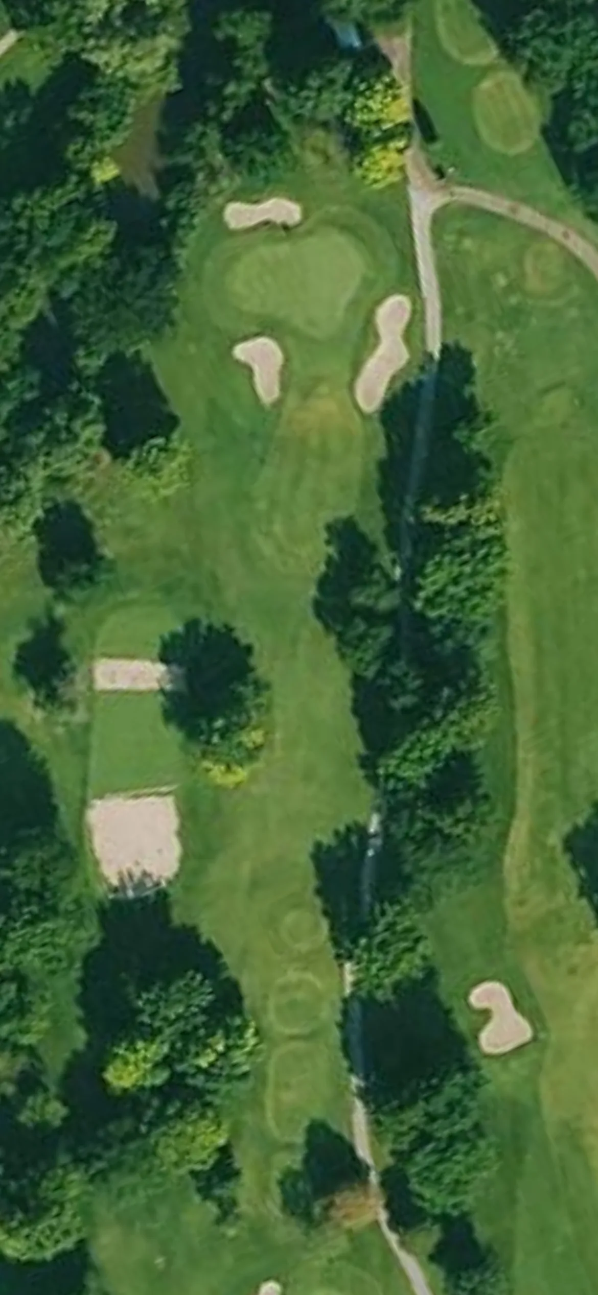 Rolling Hills Country Club hole 13 aerial preview, par 3, 191 yards