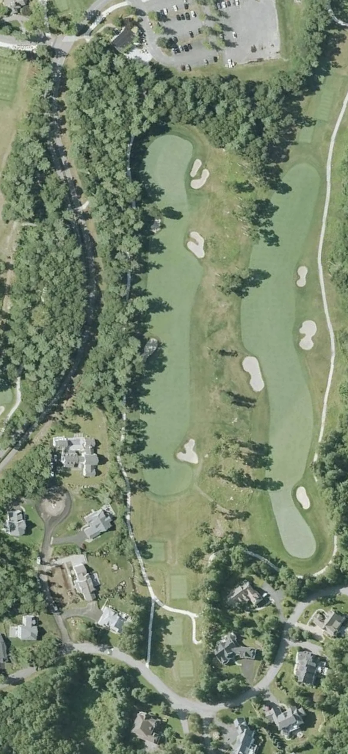 Bay Club at Mattapoisett hole 18 aerial preview, par 4, 440 yards