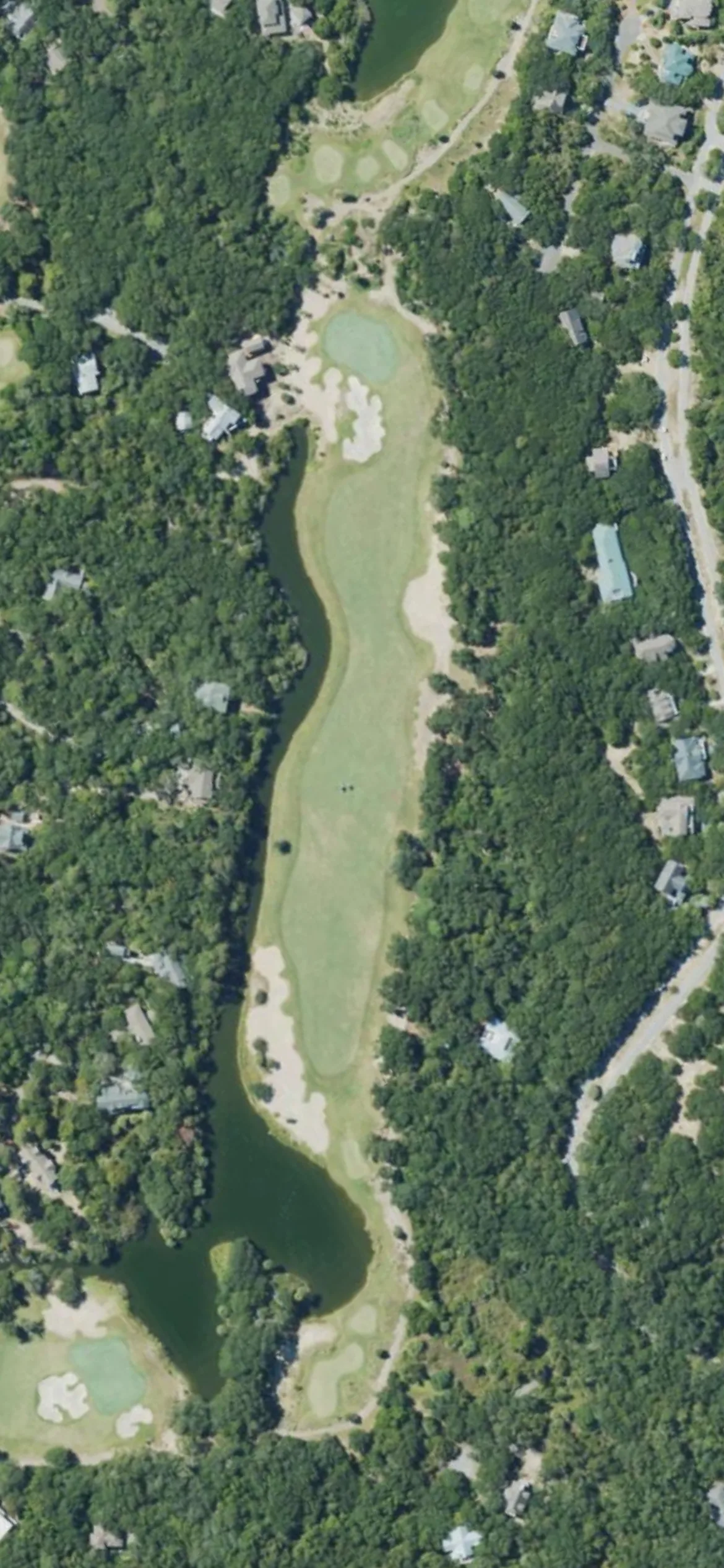Bald Head Island Club hole 7 aerial preview, par 5, 507 yards