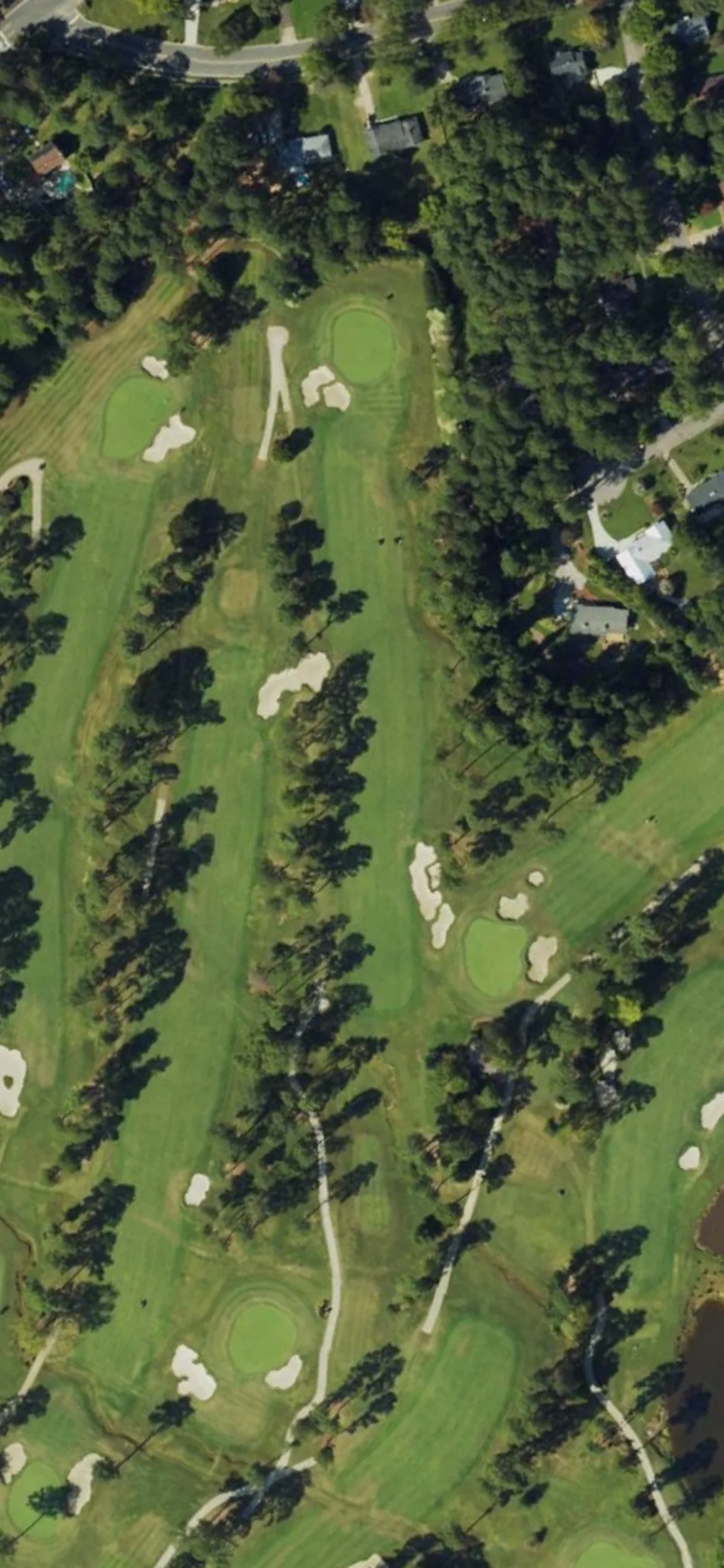 Raleigh CC hole 7 aerial preview, par 4, 449 yards