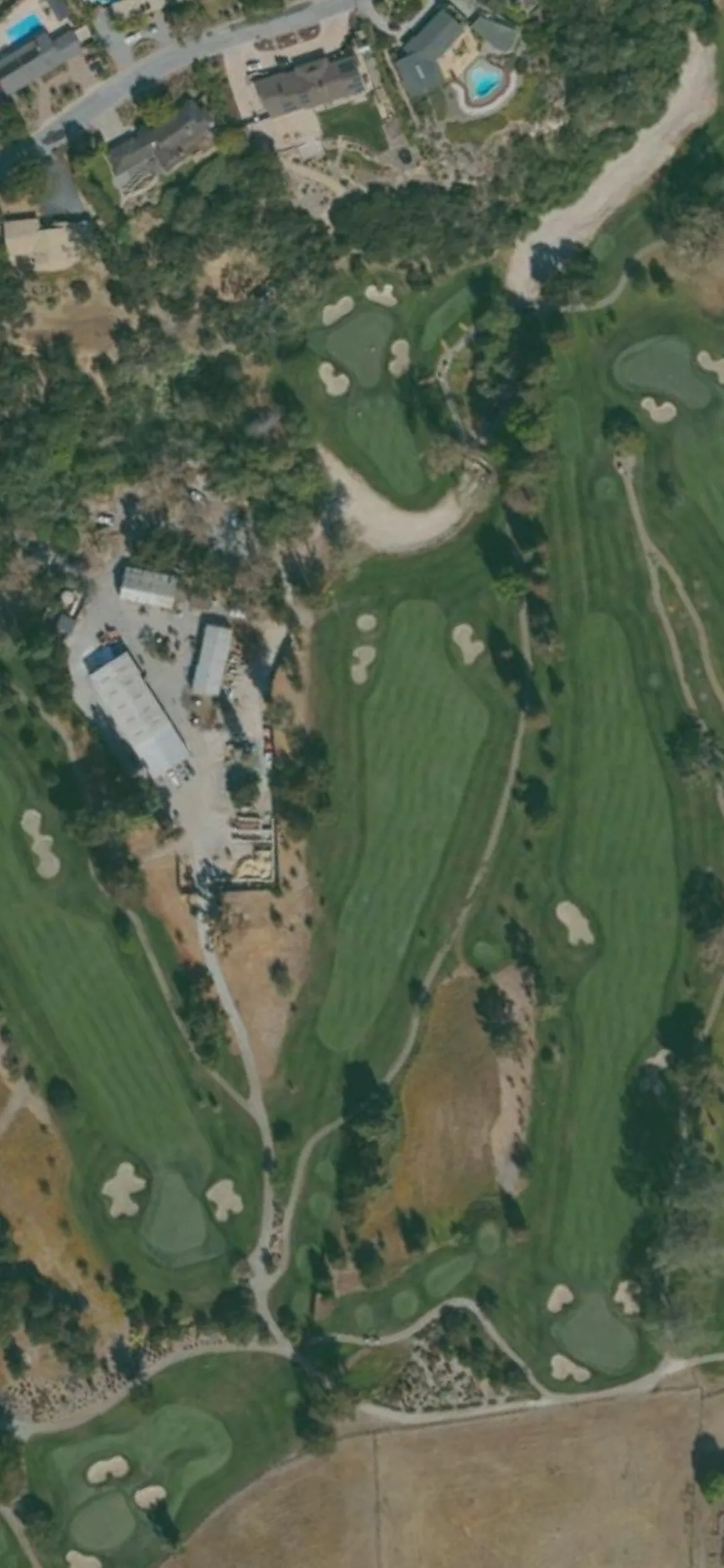 Corral de Tierra CC hole 2 aerial preview, par 4, 372 yards