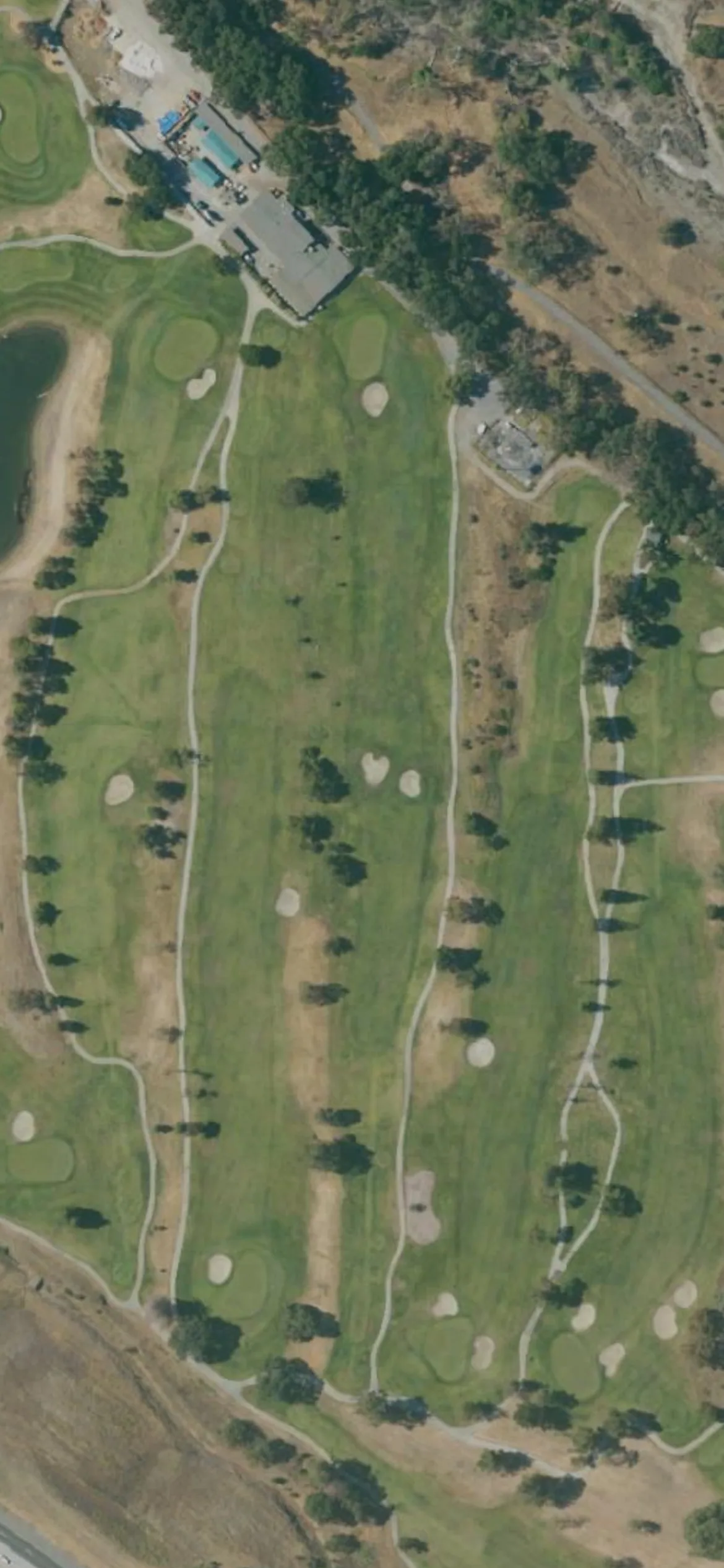 Coyote Creek GC - Valley hole 6 aerial preview, par 5, 493 yards