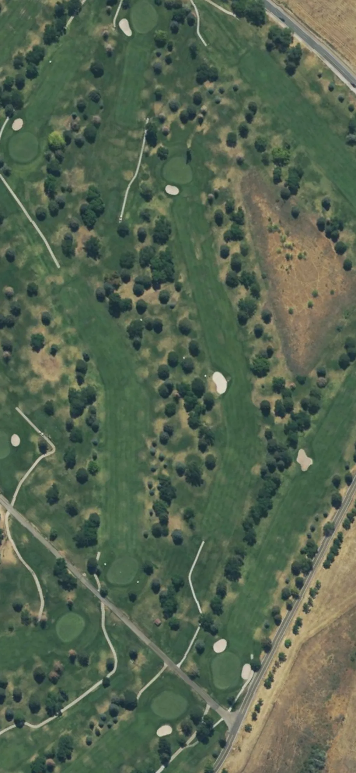 Hubbard GC at Hill AFB hole 12 aerial preview, par 5, 517 yards