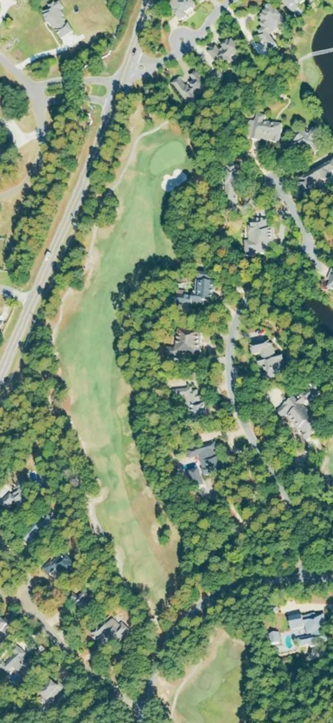 Canebrake Country Club - Canebrake Golf Club hole 15 aerial preview, par 4, 426 yards