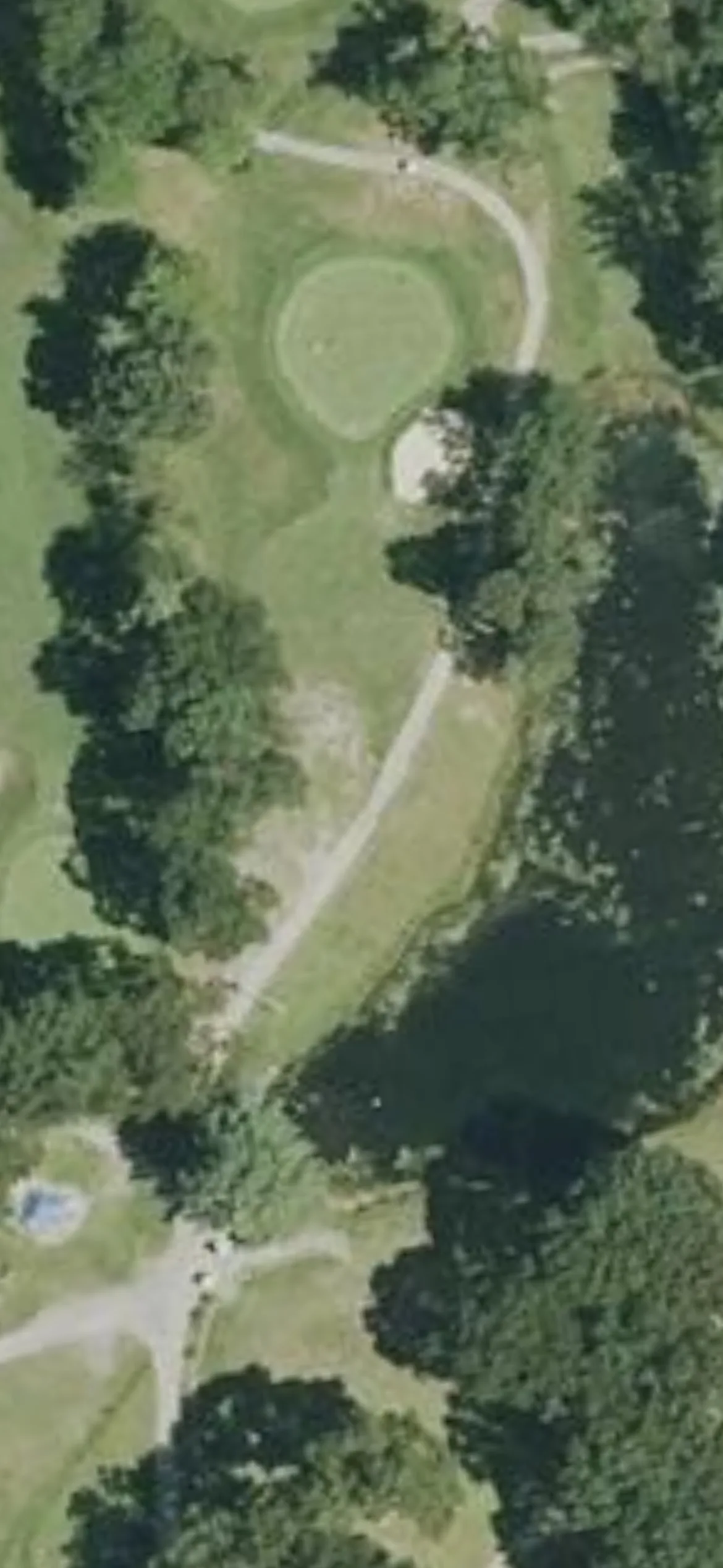 Rockland Golf Course hole 4 aerial preview, par 3, 142 yards