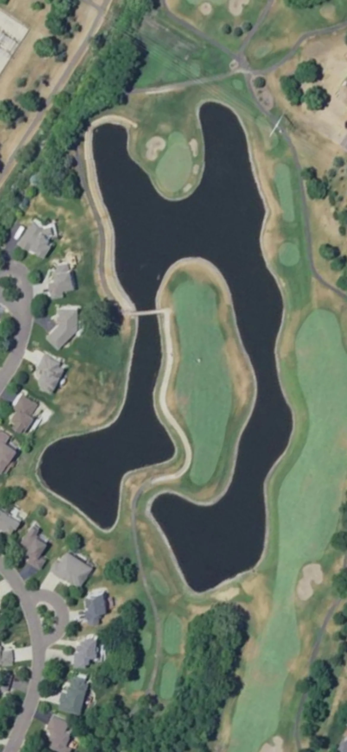 Edinburgh USA hole 17 aerial preview, par 4, 394 yards