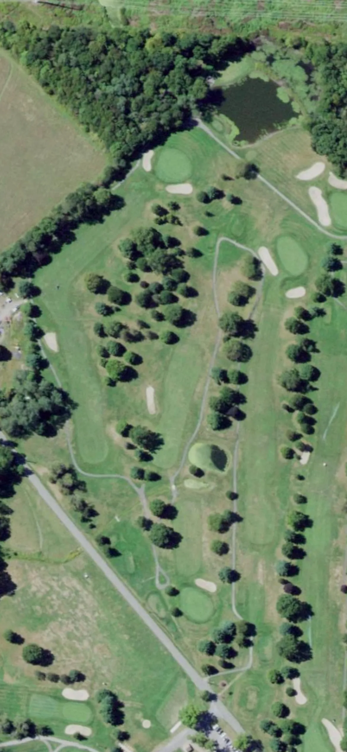 Otterkill Country Club hole 12 aerial preview, par 5, 489 yards